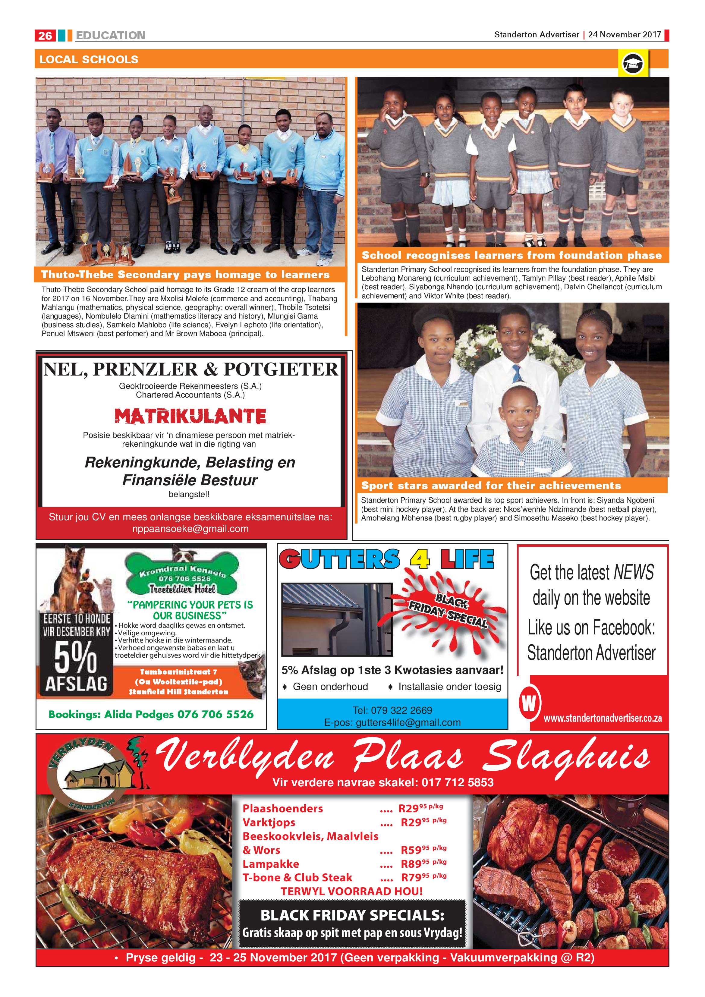 Standerton Advertiser 24 November 2017 page 26
