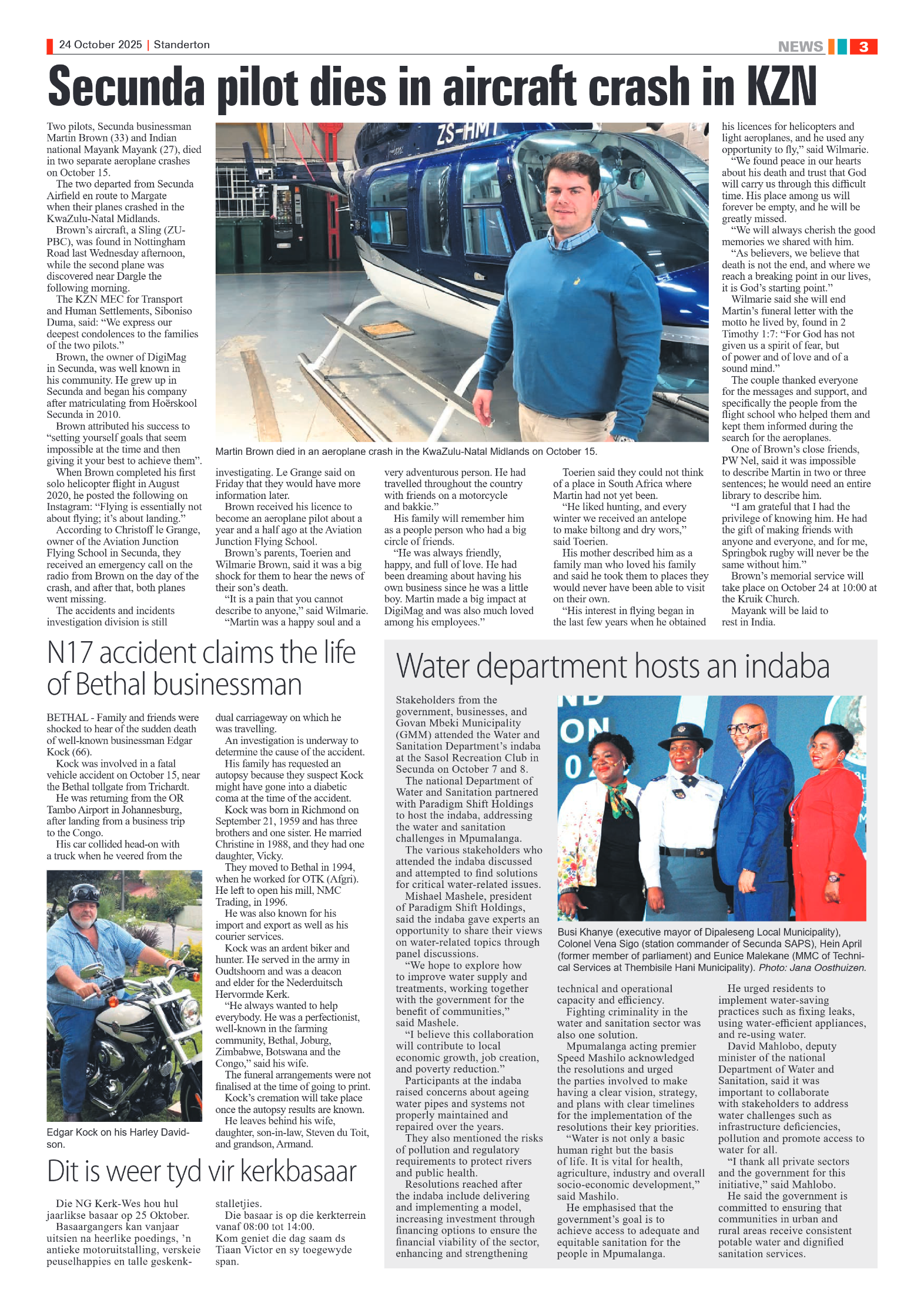 Standerton Advertiser 24 October 2025 page 3