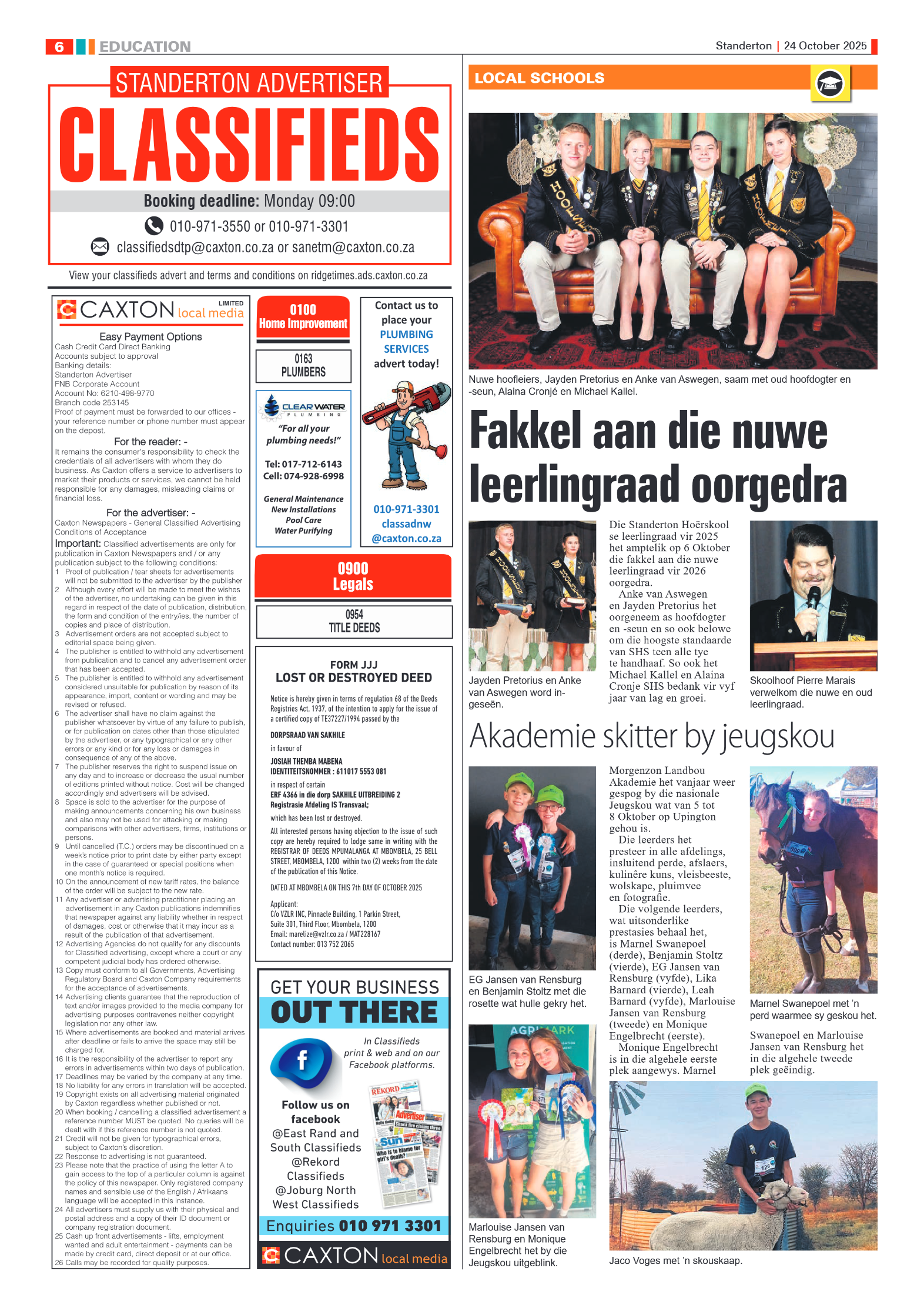 Standerton Advertiser 24 October 2025 page 6
