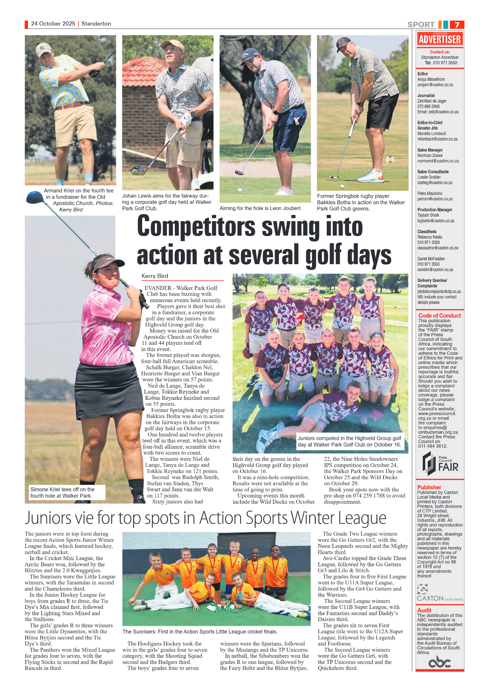 Standerton Advertiser 24 October 2025 page 7