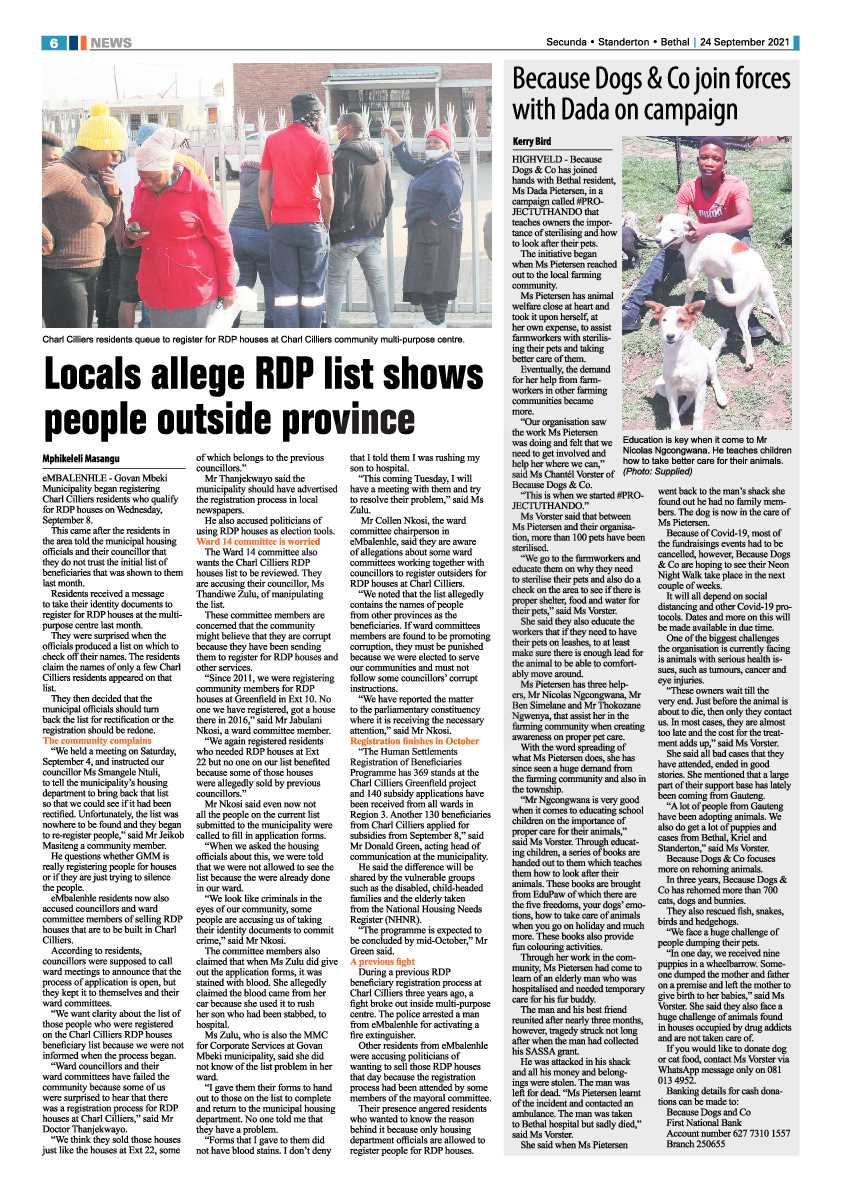 Standerton Advertiser 24 September 2021 page 6
