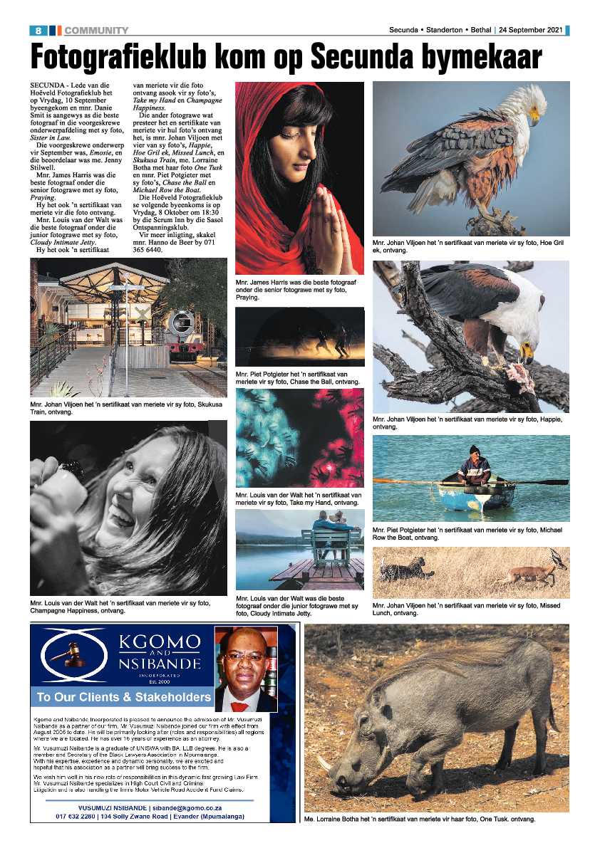 Standerton Advertiser 24 September 2021 page 8