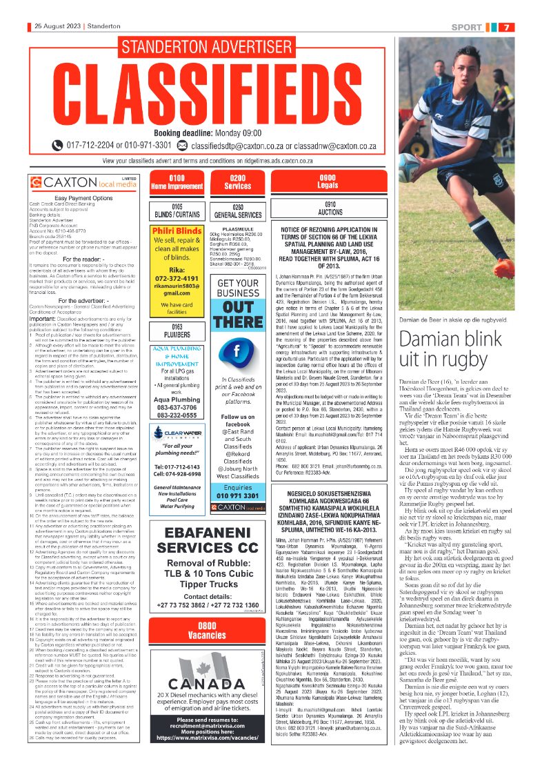 Standerton Advertiser 25 August 2023 page 7