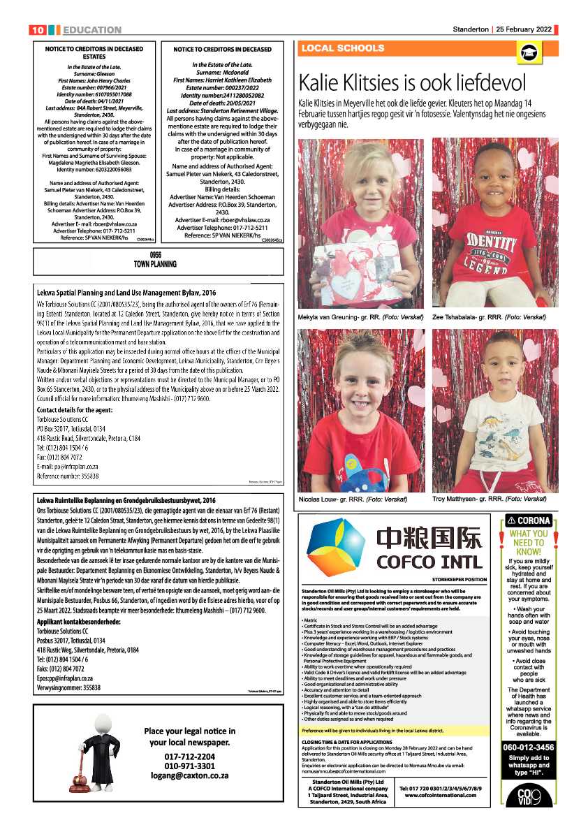 Standerton Advertiser 25 February 2022 page 10
