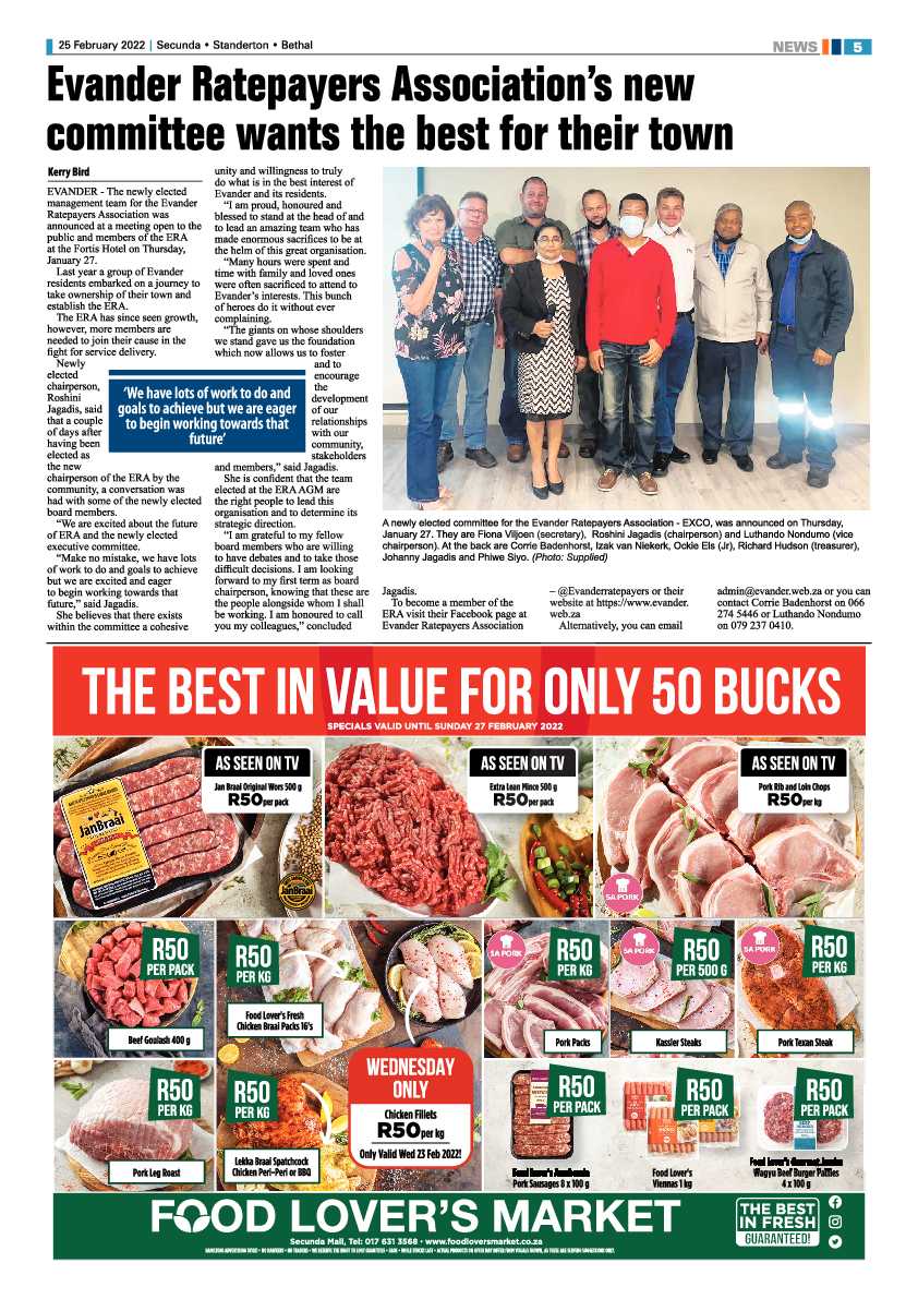 Standerton Advertiser 25 February 2022 page 5