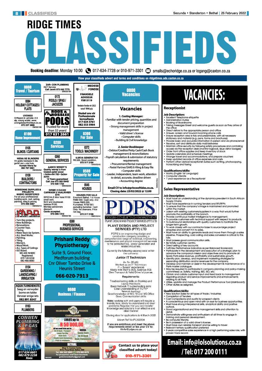 Standerton Advertiser 25 February 2022 page 8