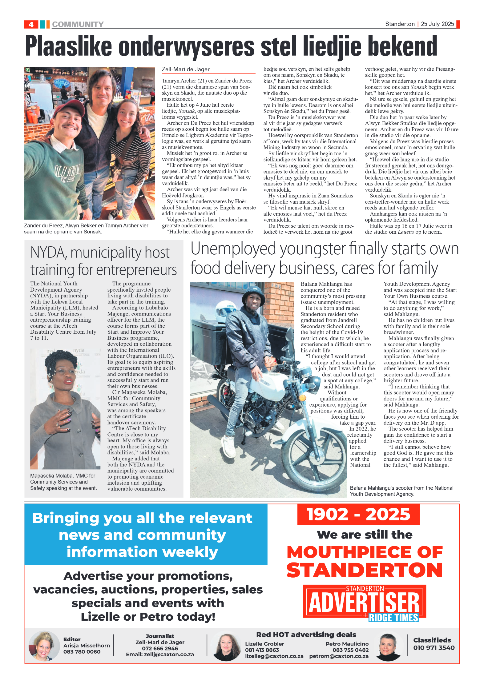 Standerton Advertiser 25 July 2025 page 4