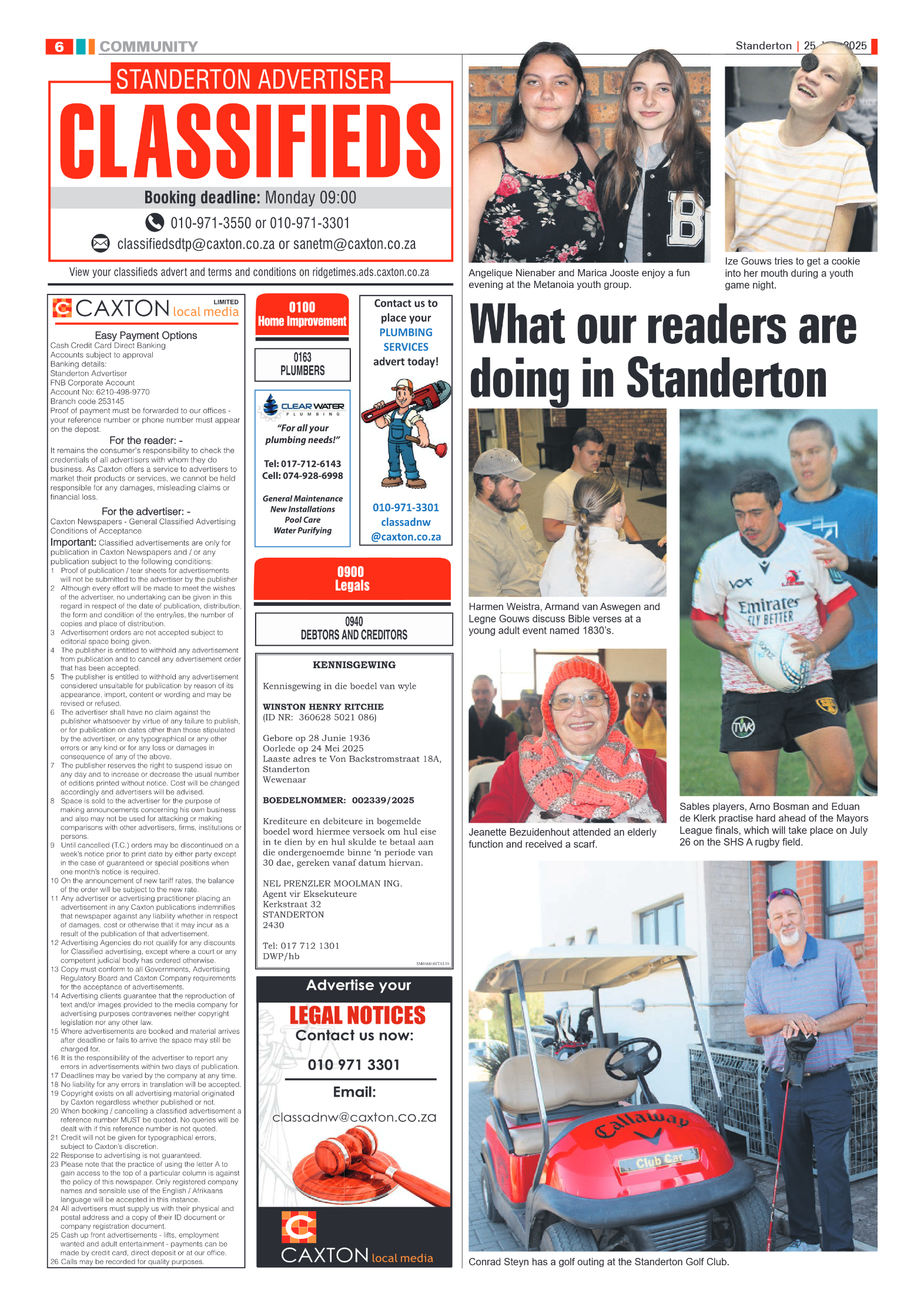 Standerton Advertiser 25 July 2025 page 6