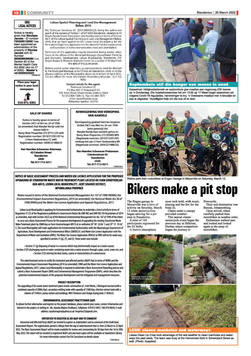 Standerton Advertiser 25 March 2022 page 10