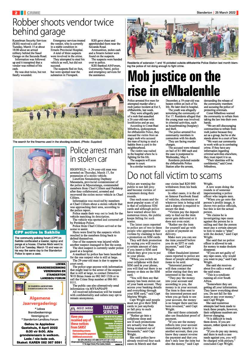 Standerton Advertiser 25 March 2022 page 2