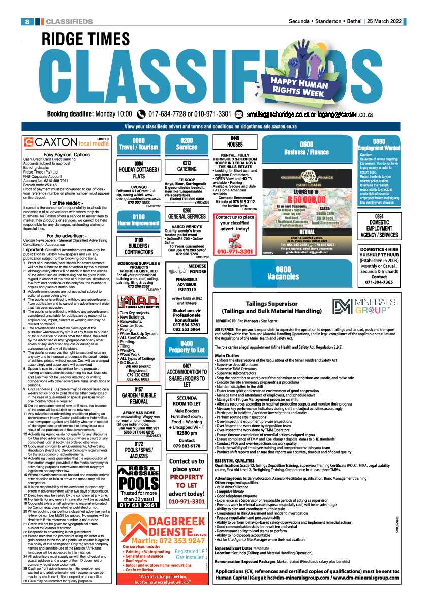 Standerton Advertiser 25 March 2022 page 8
