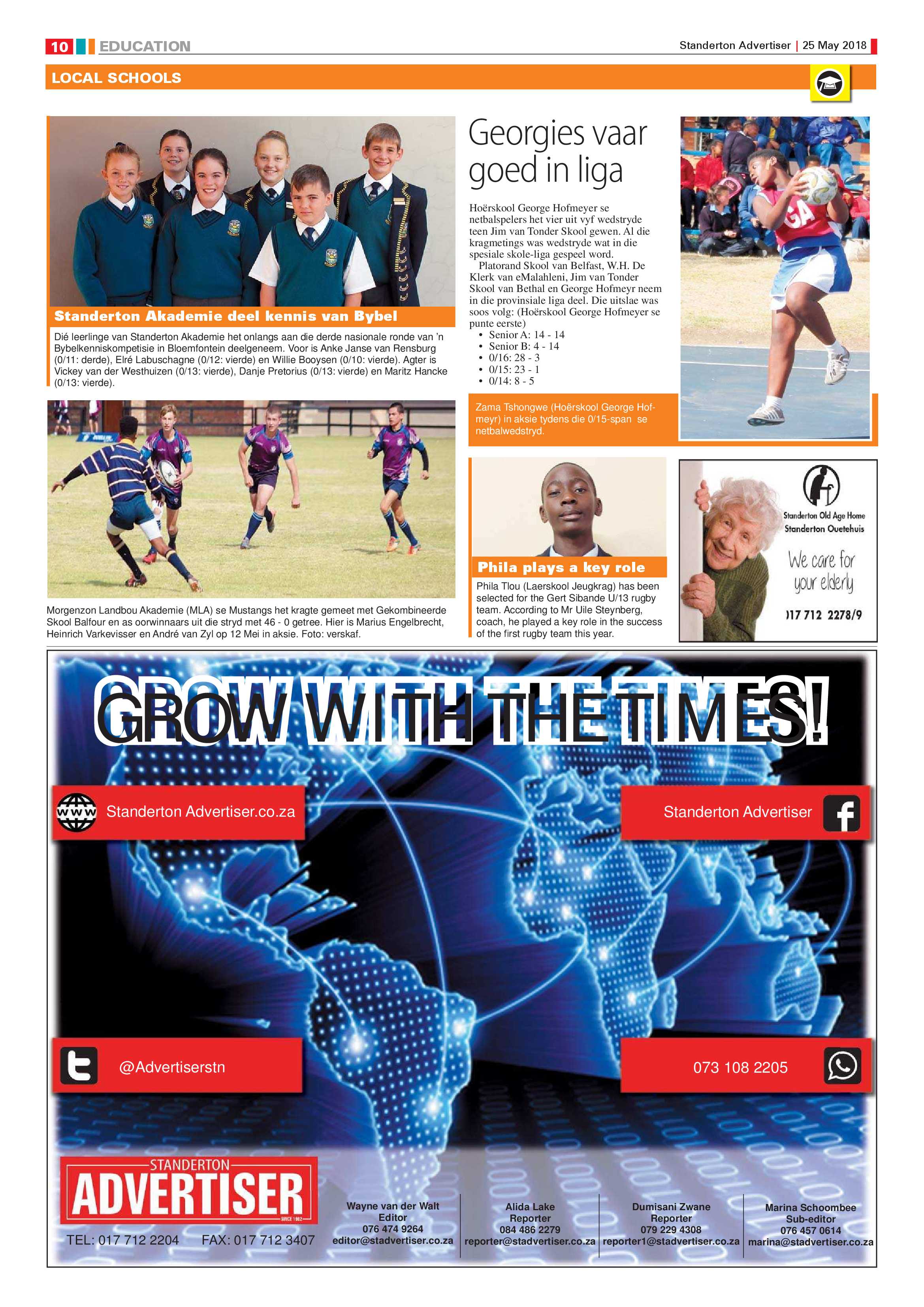 Standerton Advertiser 25 May 2018 page 10