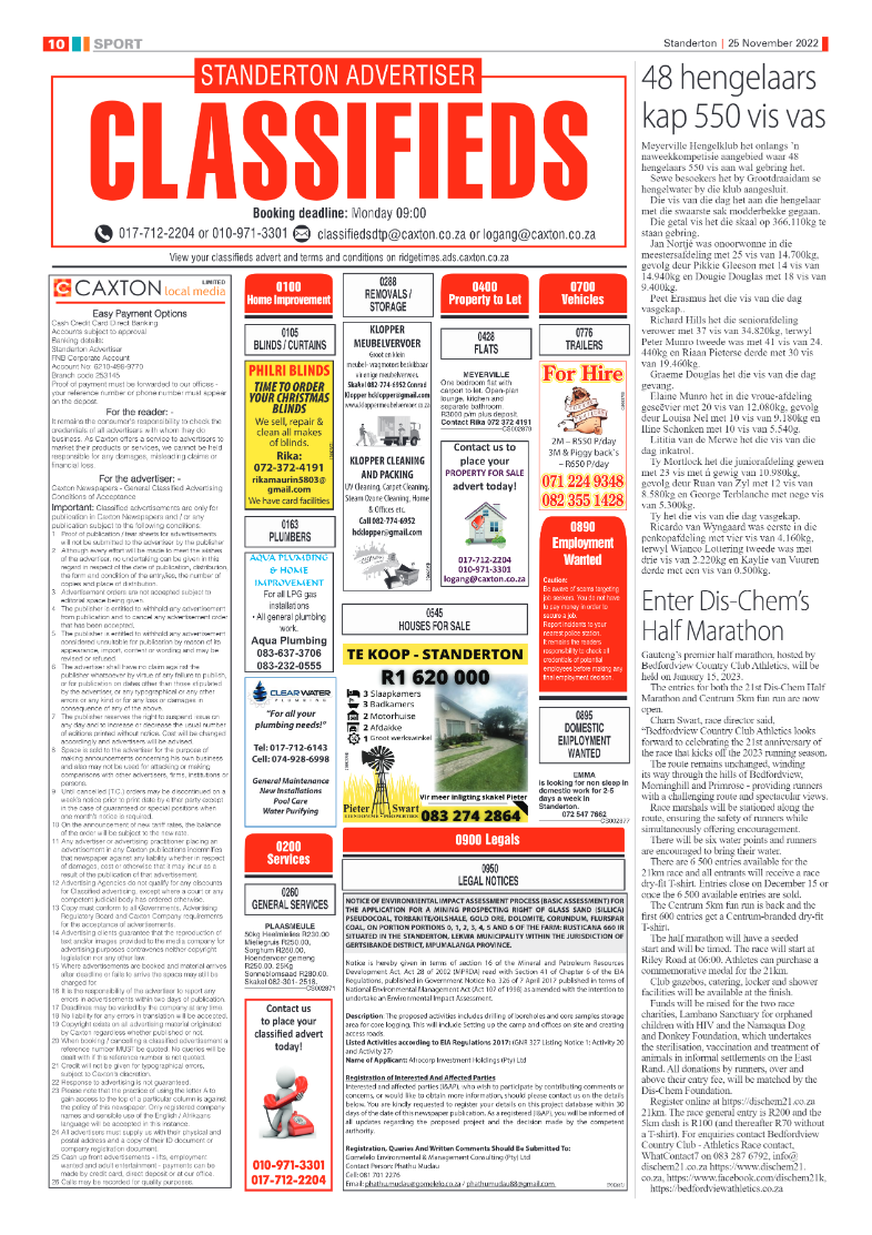Standerton Advertiser 25 Nov 2022 page 10