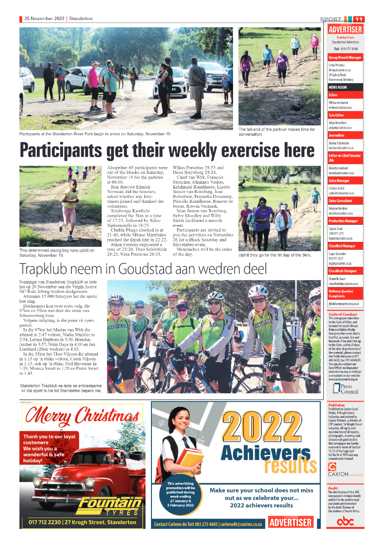 Standerton Advertiser 25 Nov 2022 page 11