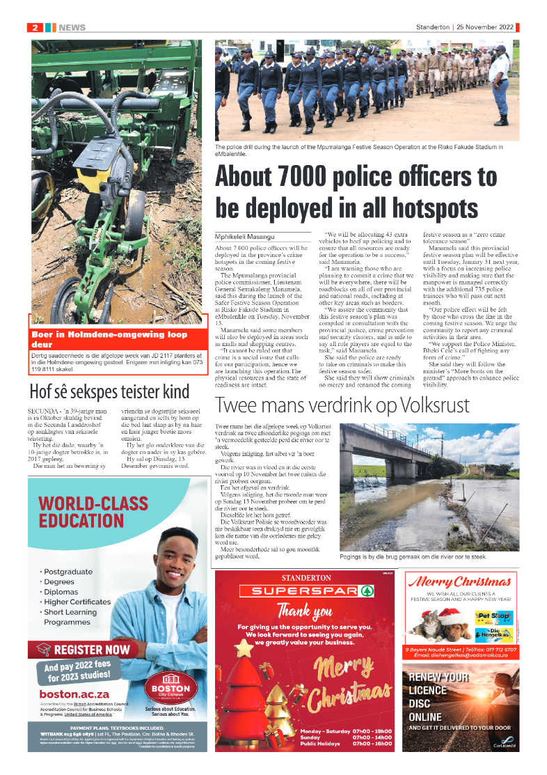 Standerton Advertiser 25 Nov 2022 page 2