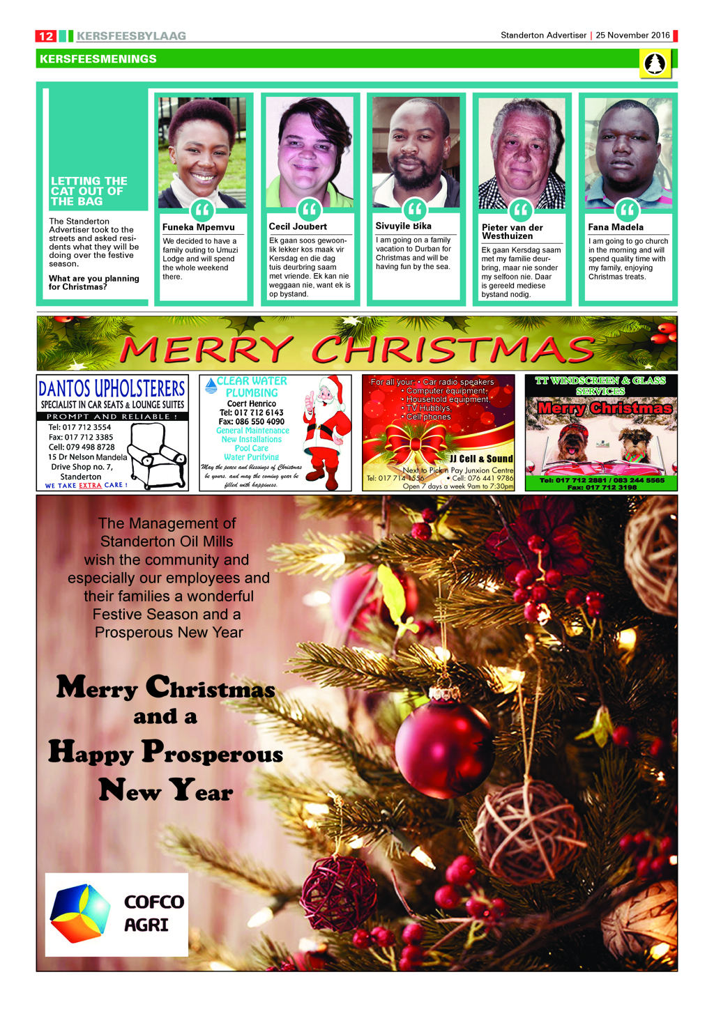 Standerton Advertiser 25 November 2016 page 12