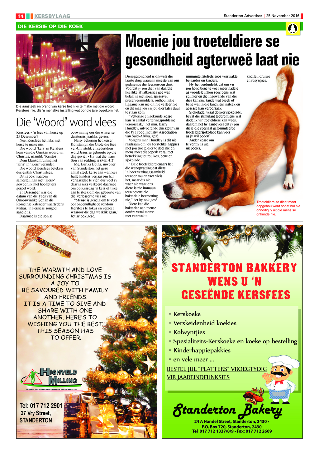 Standerton Advertiser 25 November 2016 page 14
