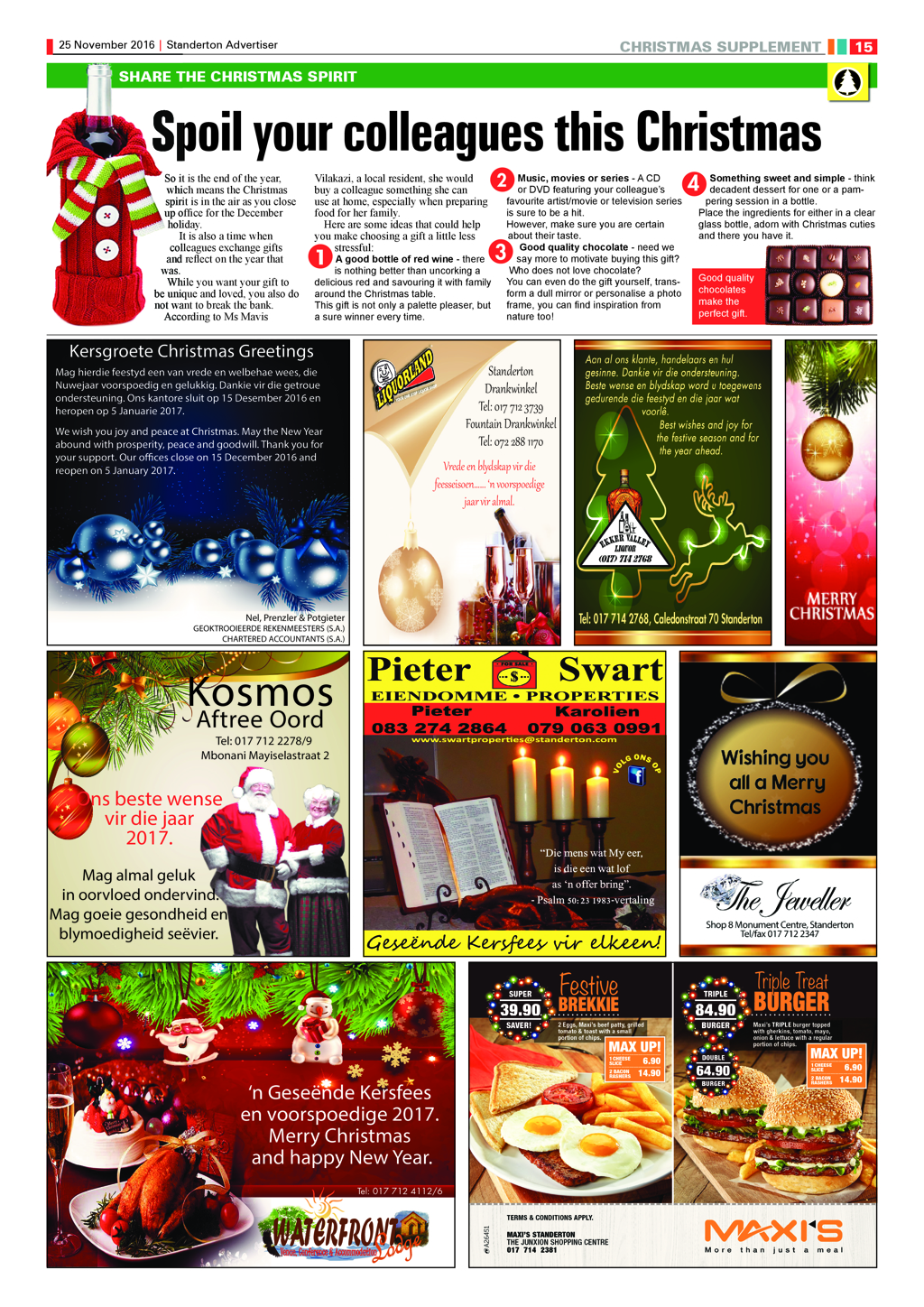 Standerton Advertiser 25 November 2016 page 15