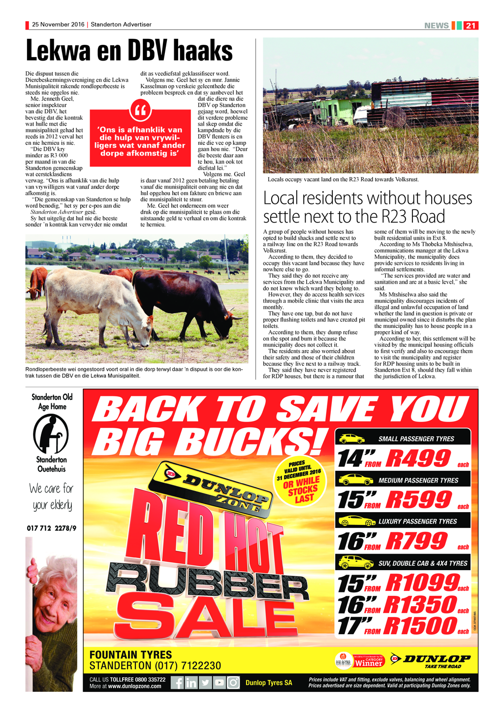 Standerton Advertiser 25 November 2016 page 21