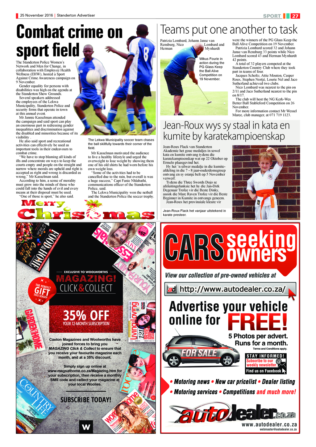 Standerton Advertiser 25 November 2016 page 27