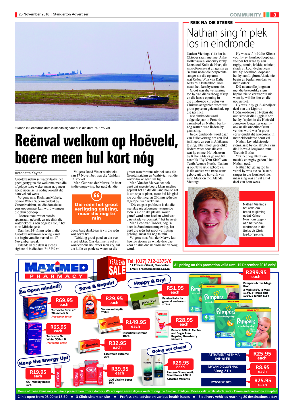Standerton Advertiser 25 November 2016 page 3