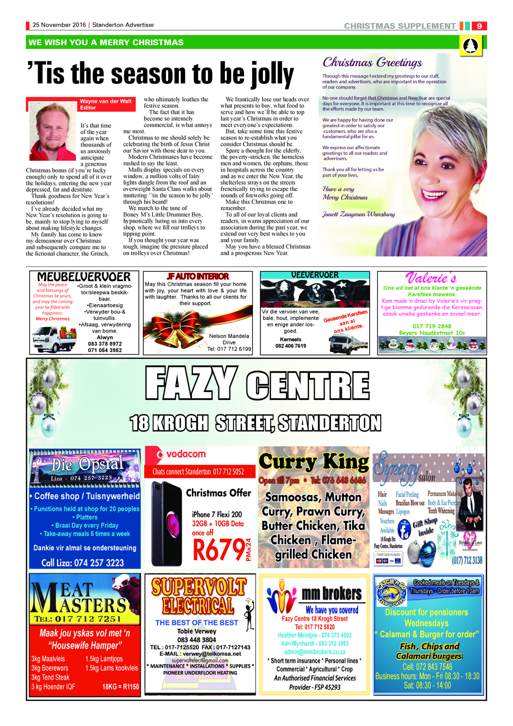 Standerton Advertiser 25 November 2016 page 9