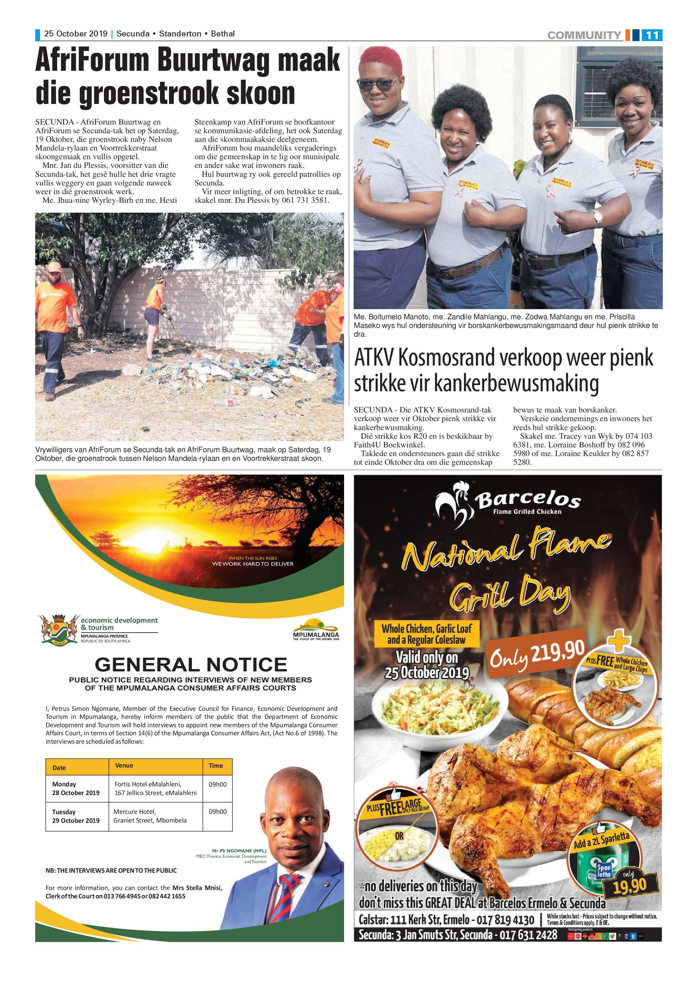 Standerton Advertiser 25 October 2019 page 11