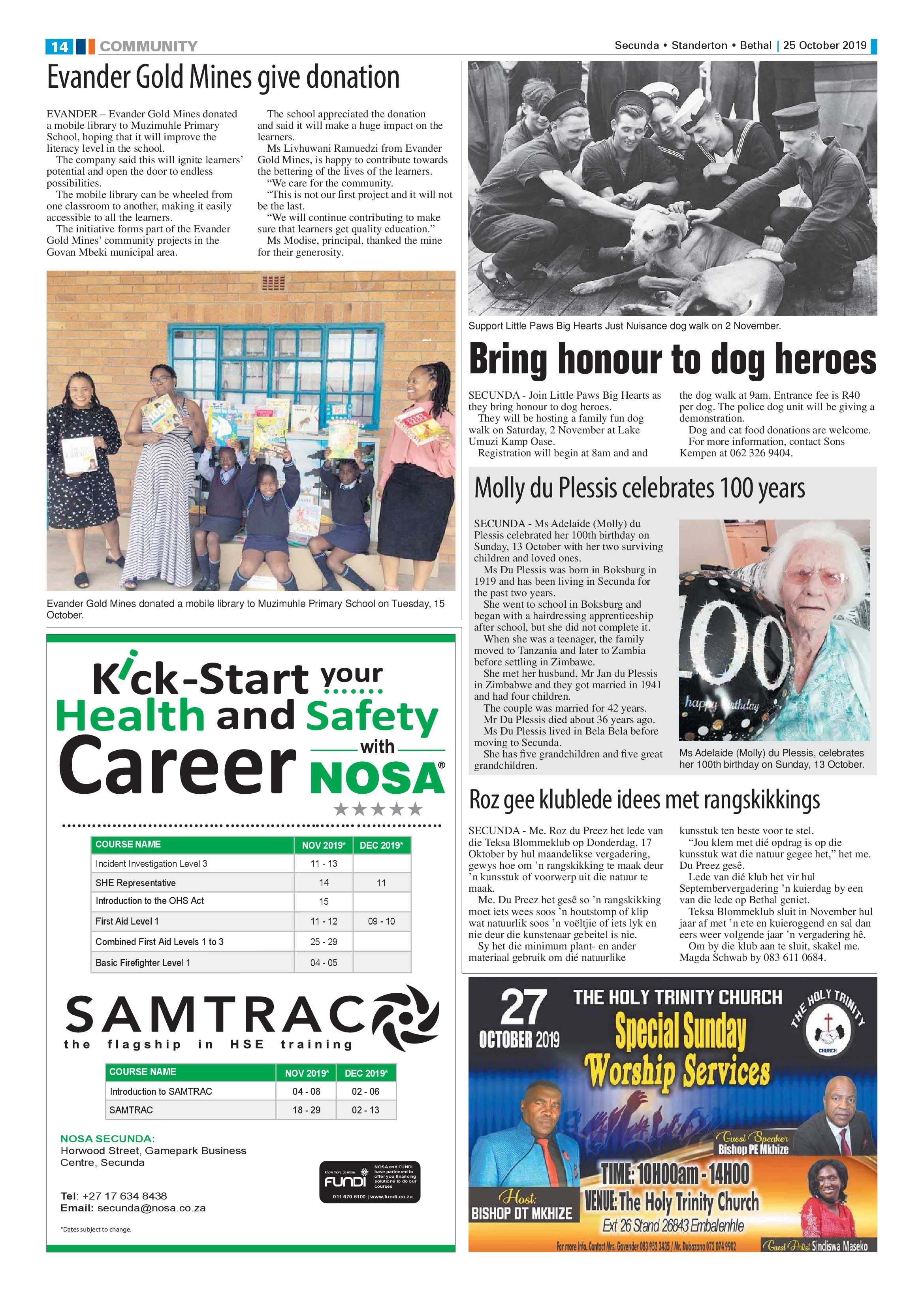 Standerton Advertiser 25 October 2019 page 14