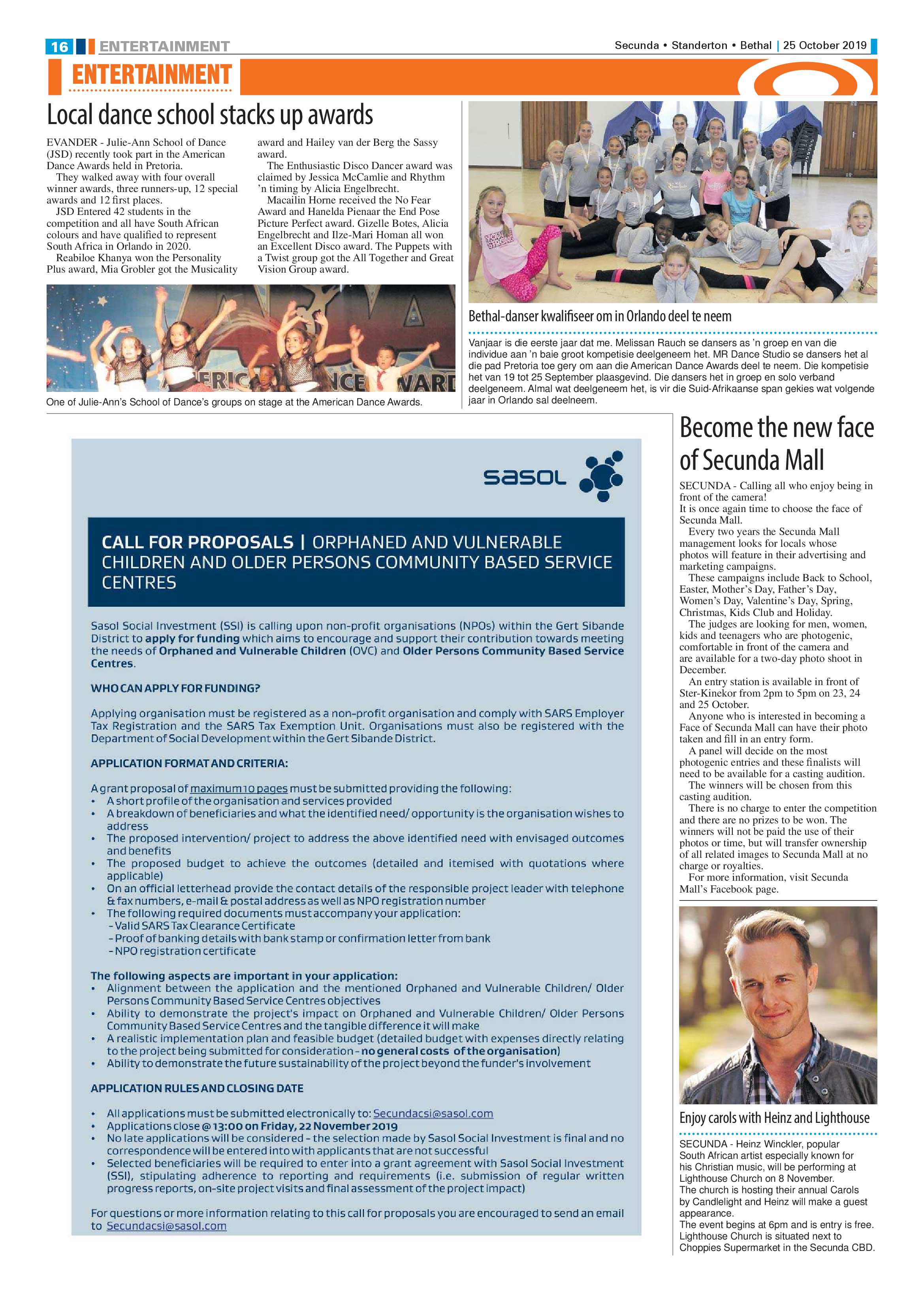 Standerton Advertiser 25 October 2019 page 16