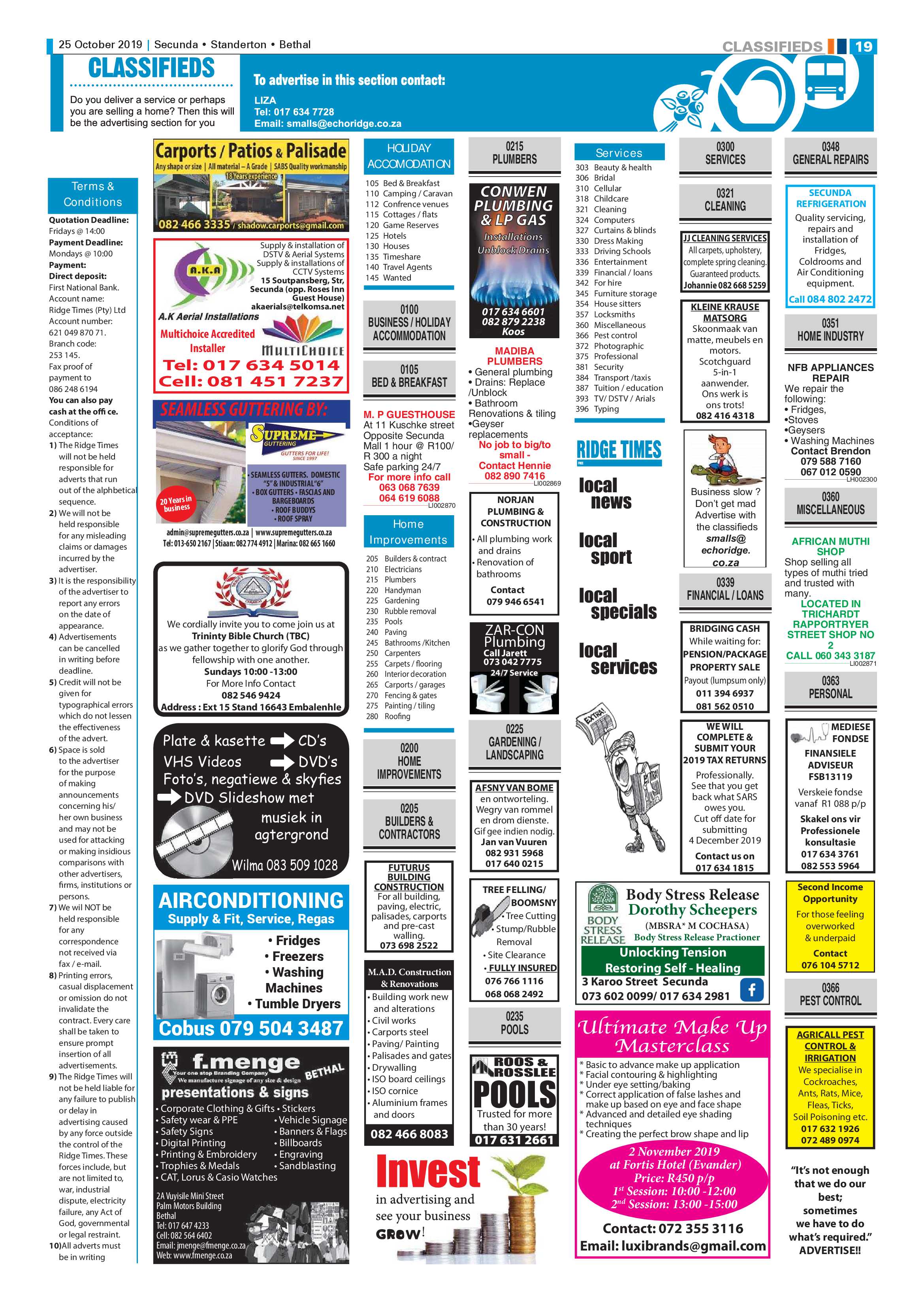 Standerton Advertiser 25 October 2019 page 19