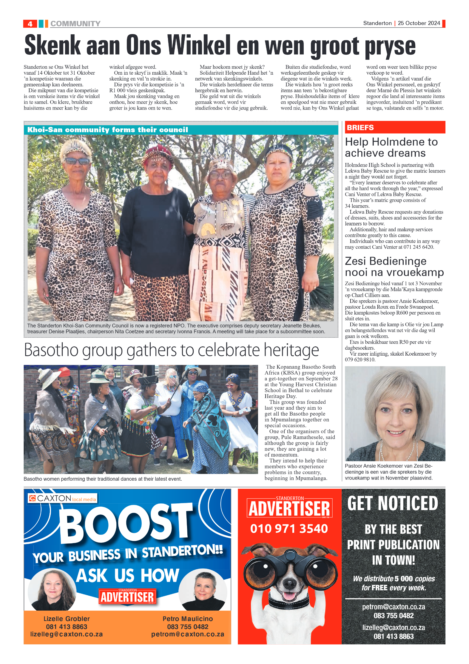 Standerton Advertiser 25 October 2024 page 4