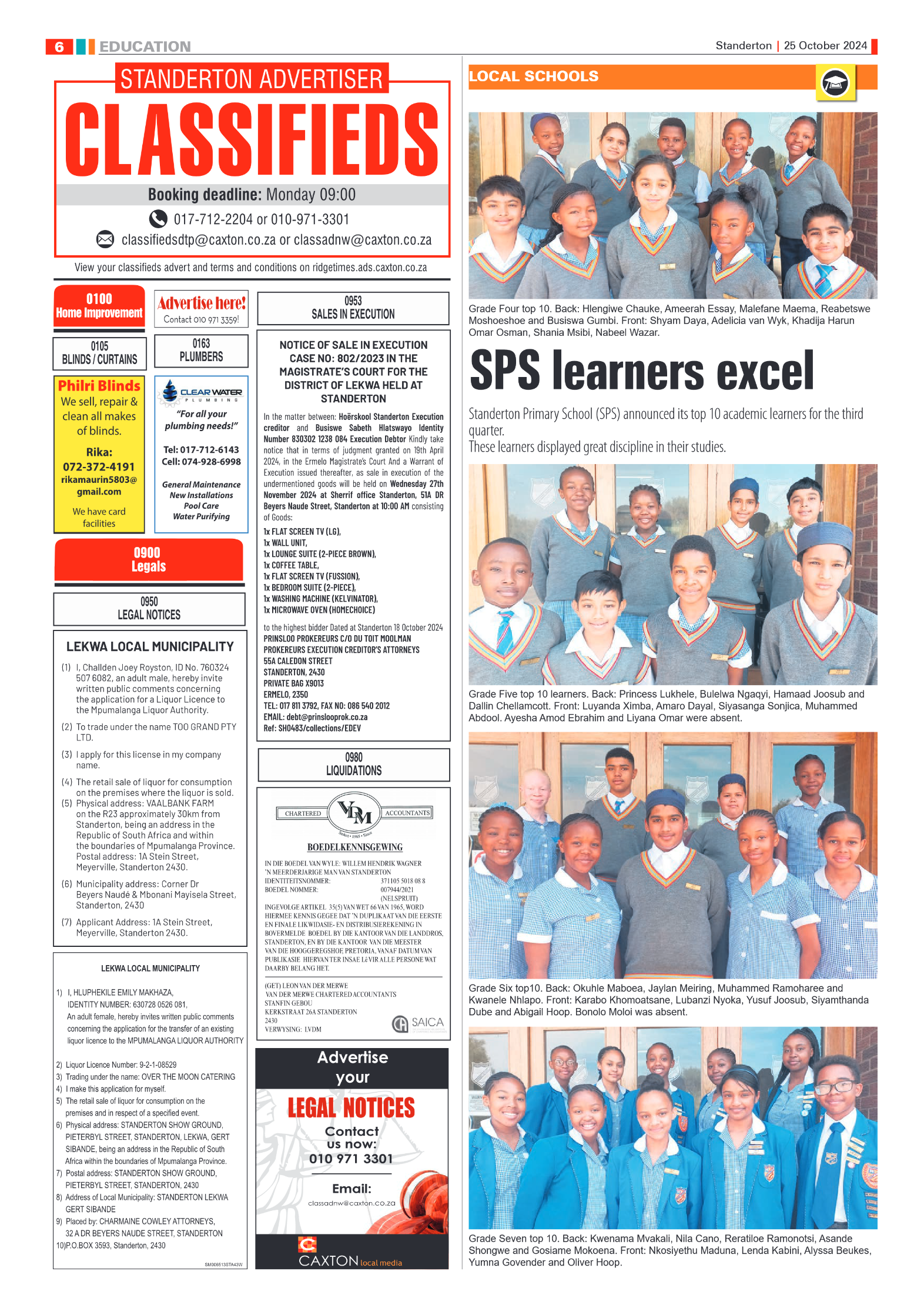 Standerton Advertiser 25 October 2024 page 6