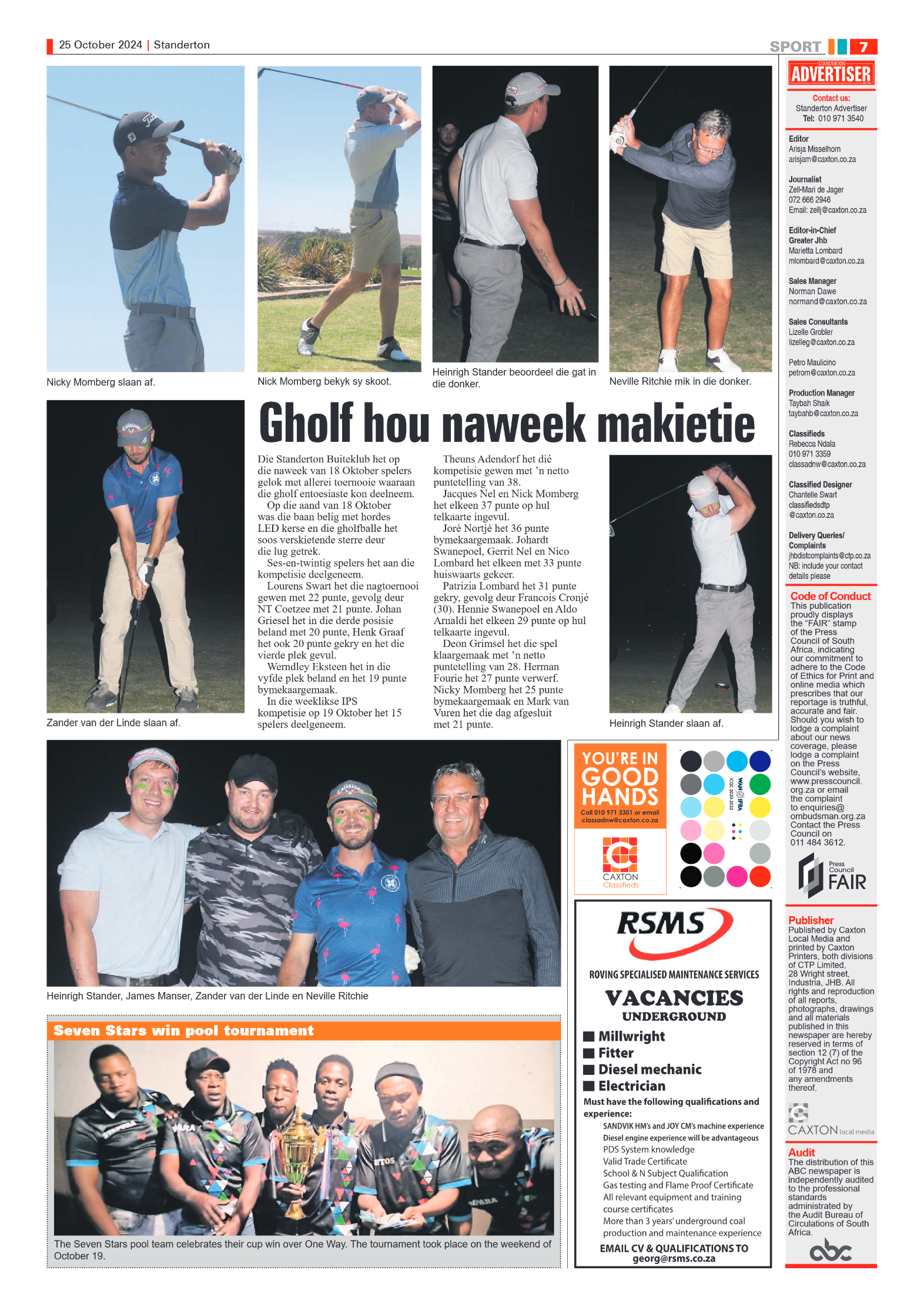 Standerton Advertiser 25 October 2024 page 7