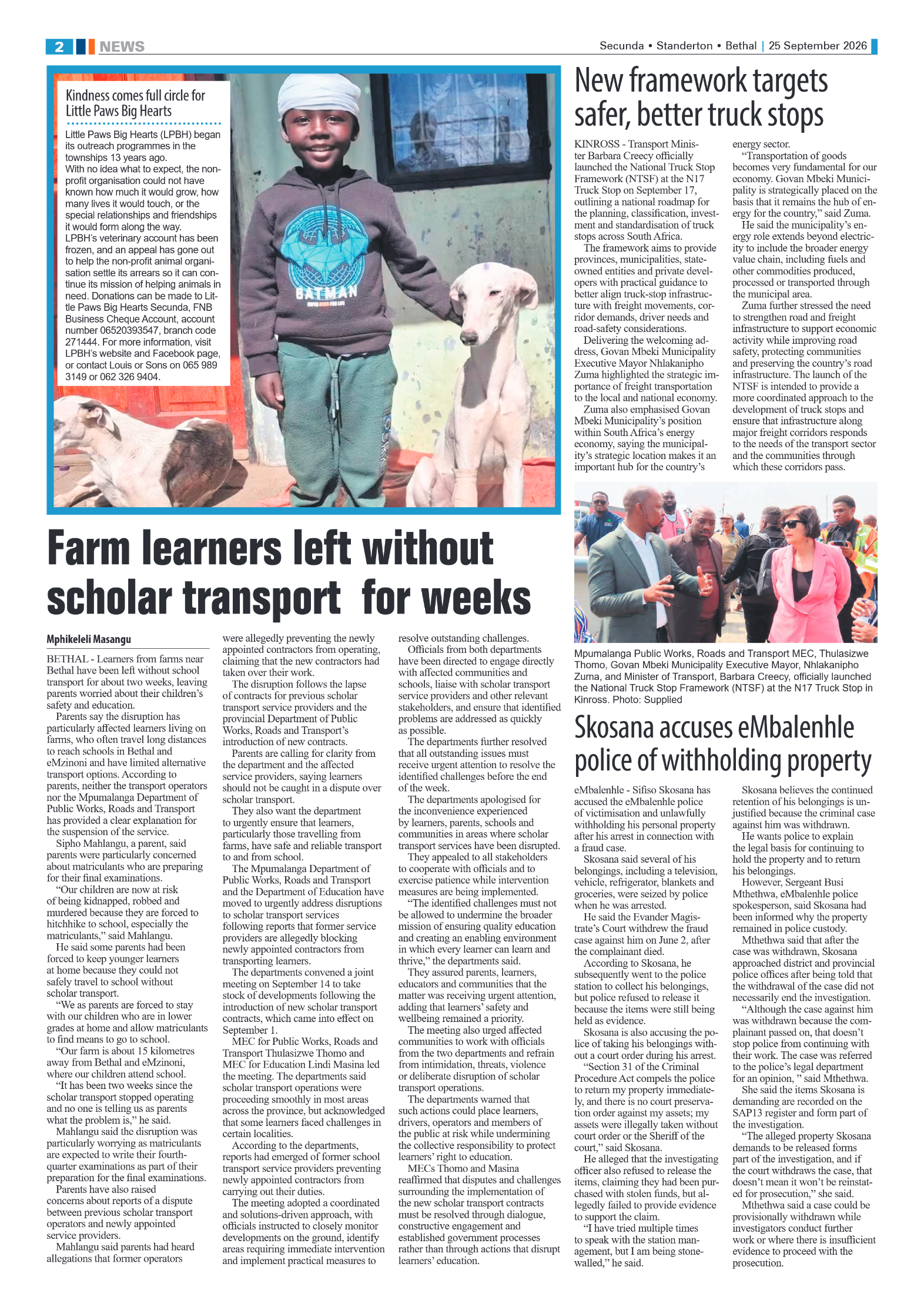 Standerton Advertiser 25 September 2026 page 2