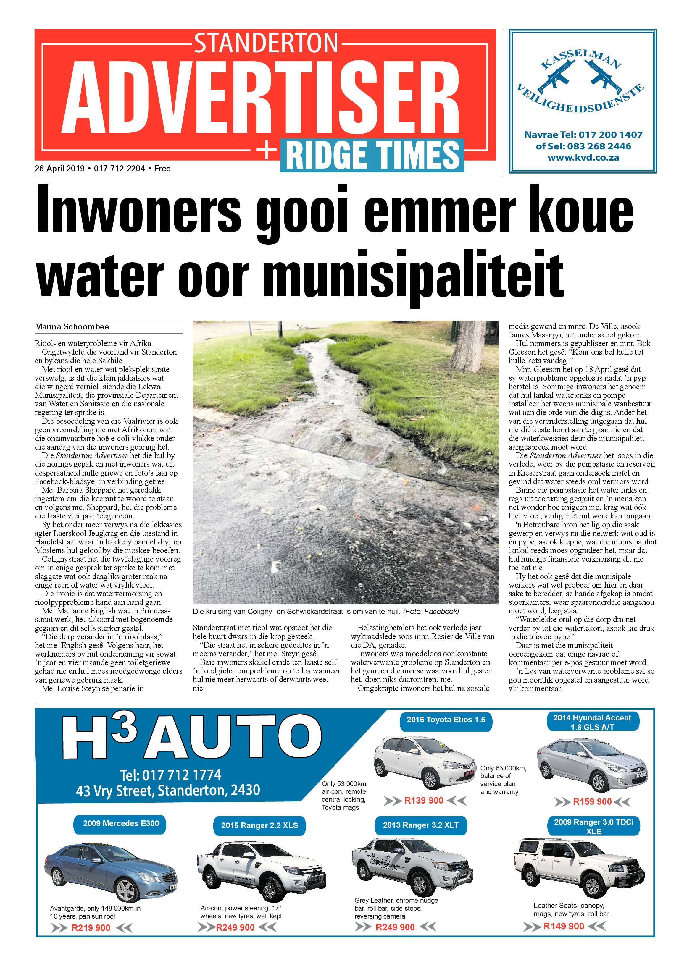 Standerton Advertiser 26 April 2019 page 1