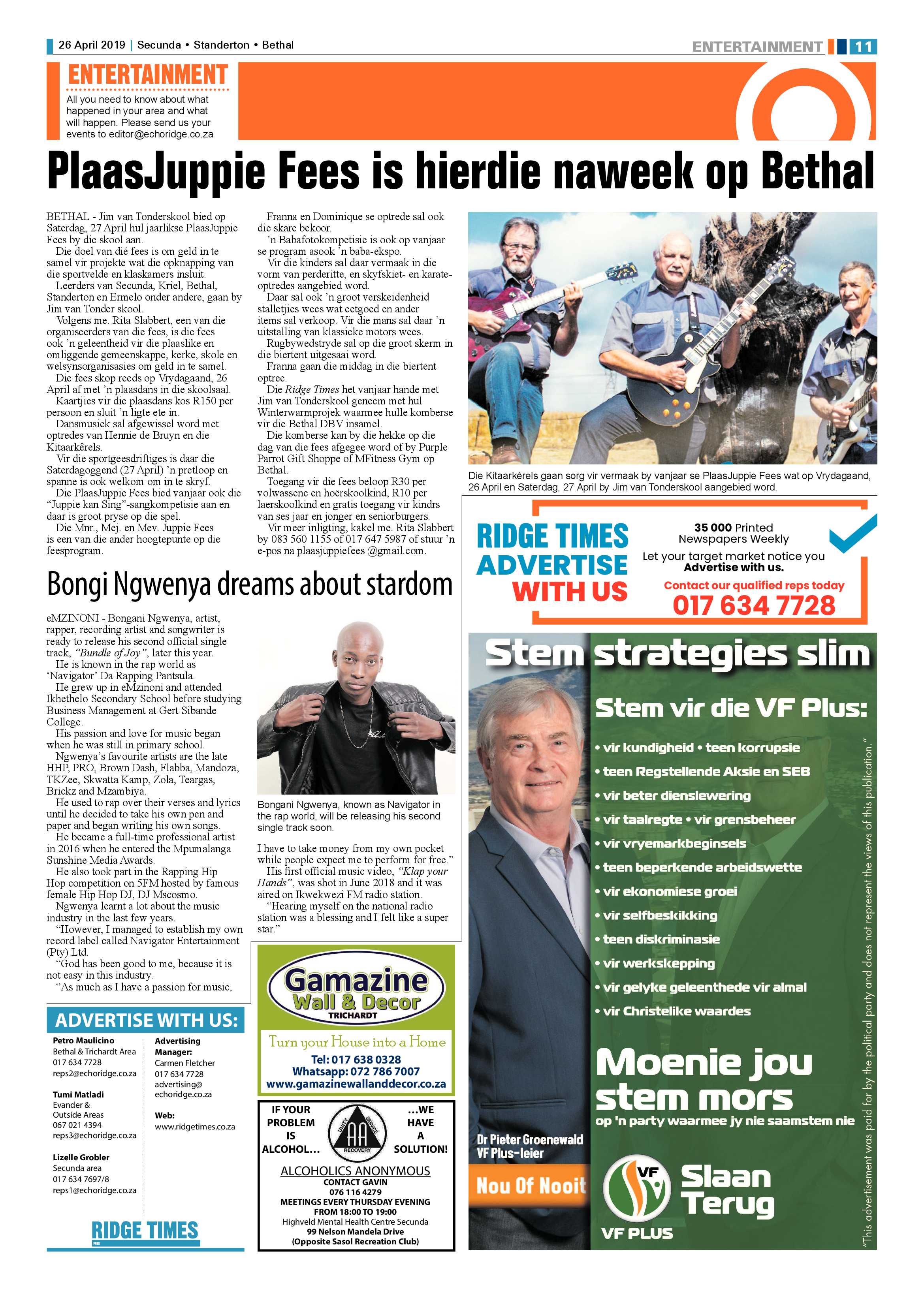 Standerton Advertiser 26 April 2019 page 15