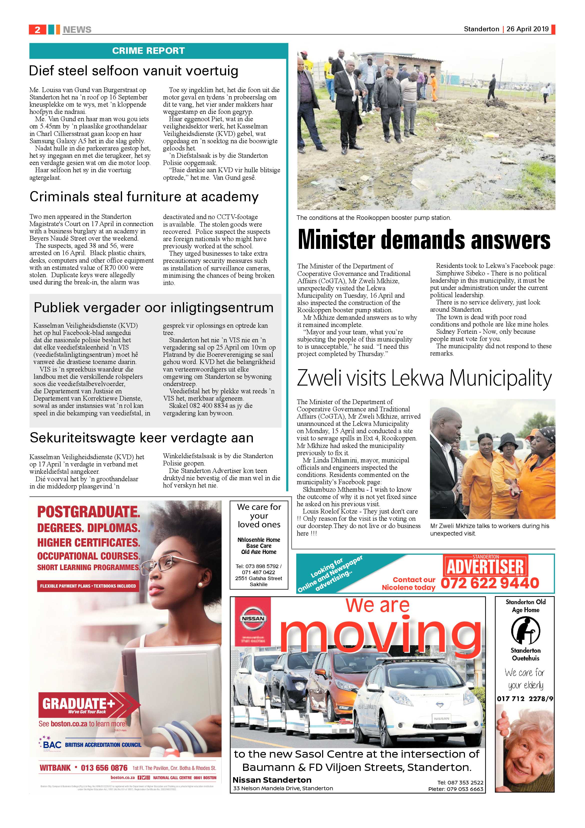 Standerton Advertiser 26 April 2019 page 2