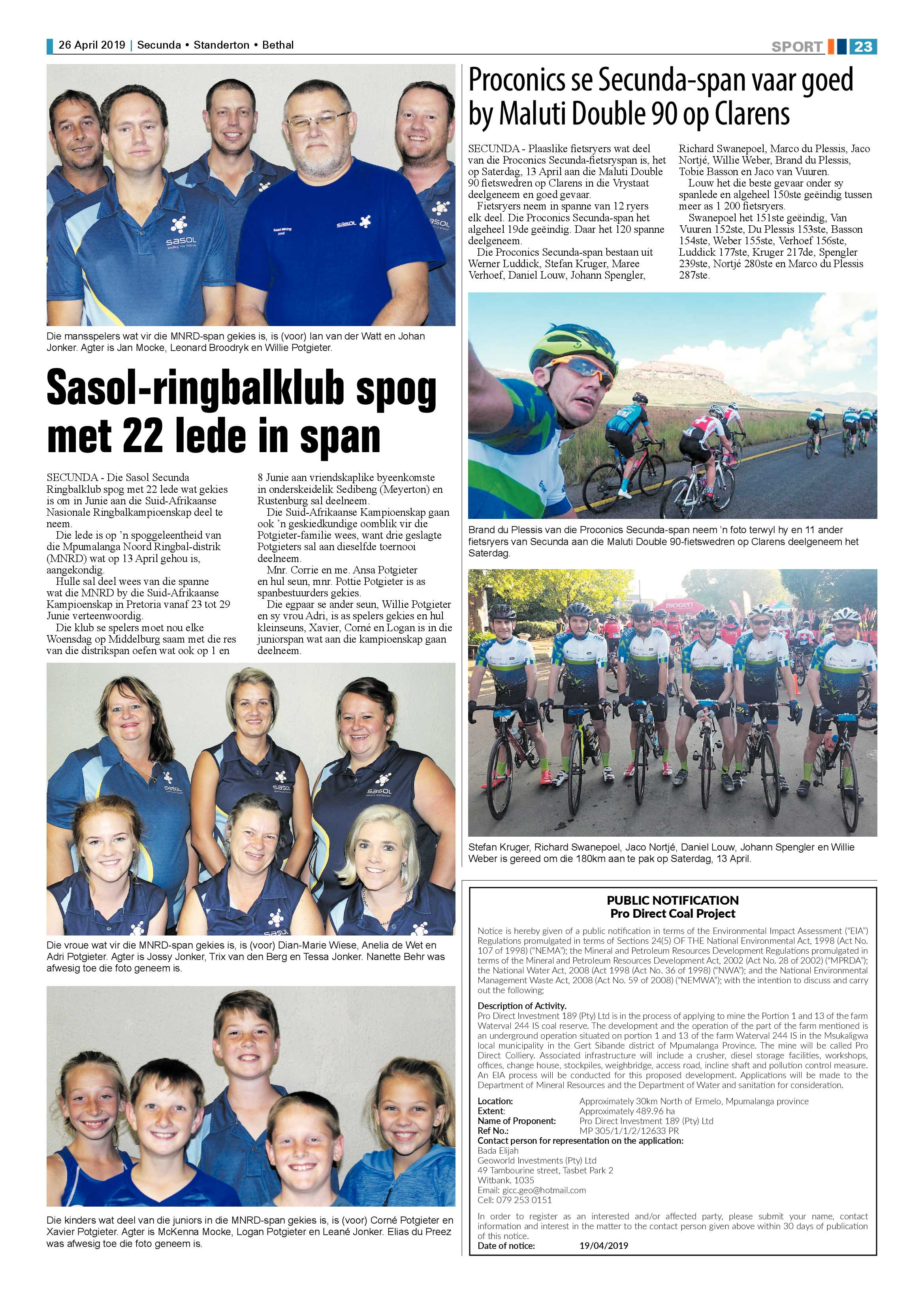 Standerton Advertiser 26 April 2019 page 27