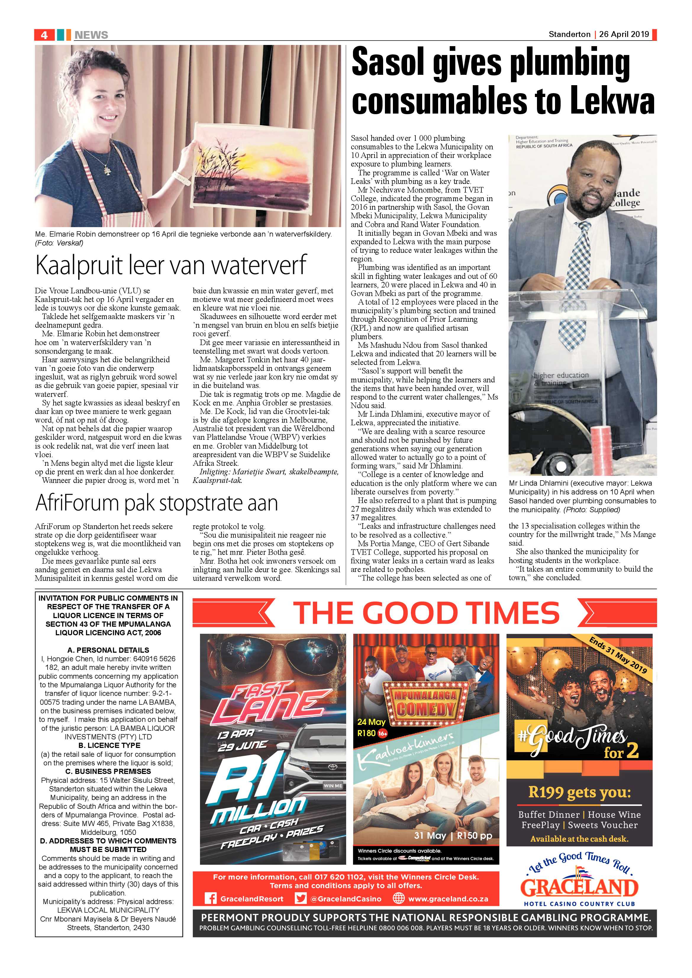 Standerton Advertiser 26 April 2019 page 4