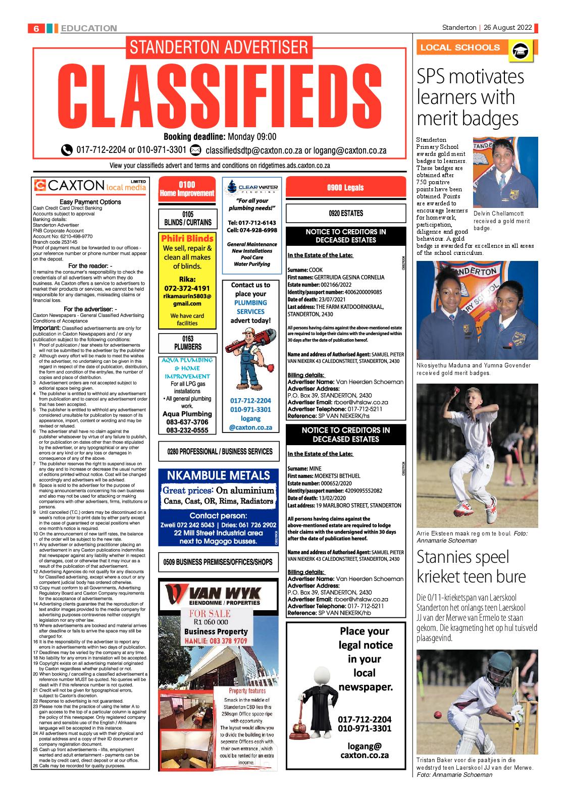 Standerton Advertiser 26 August 2022 page 6