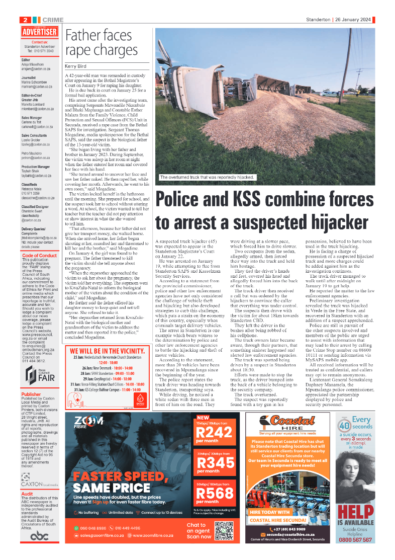 Standerton Advertiser 26 January 2024 page 2