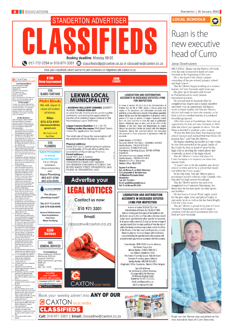 Standerton Advertiser 26 January 2024 page 6