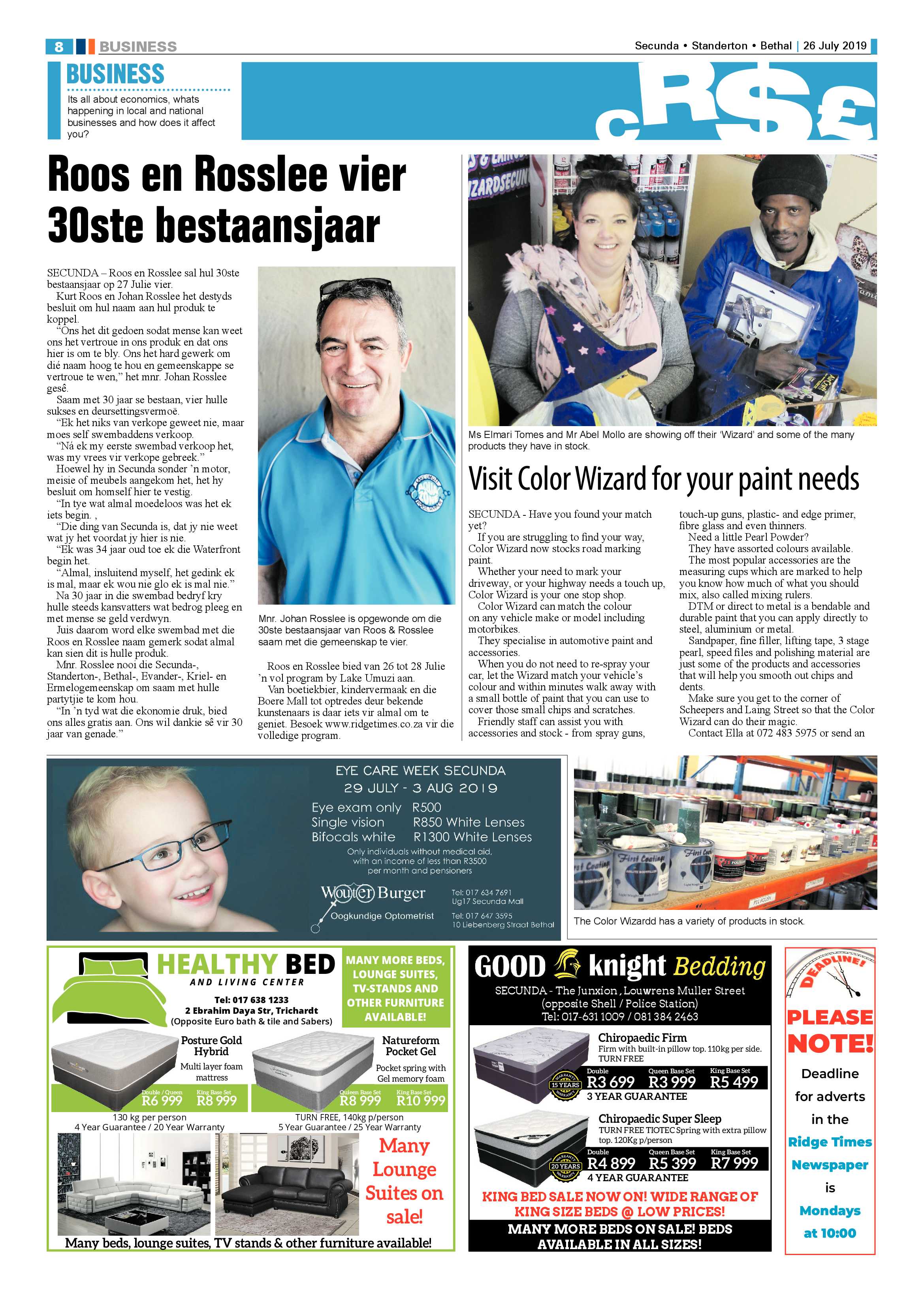 Standerton Advertiser 26 July 2019 page 12