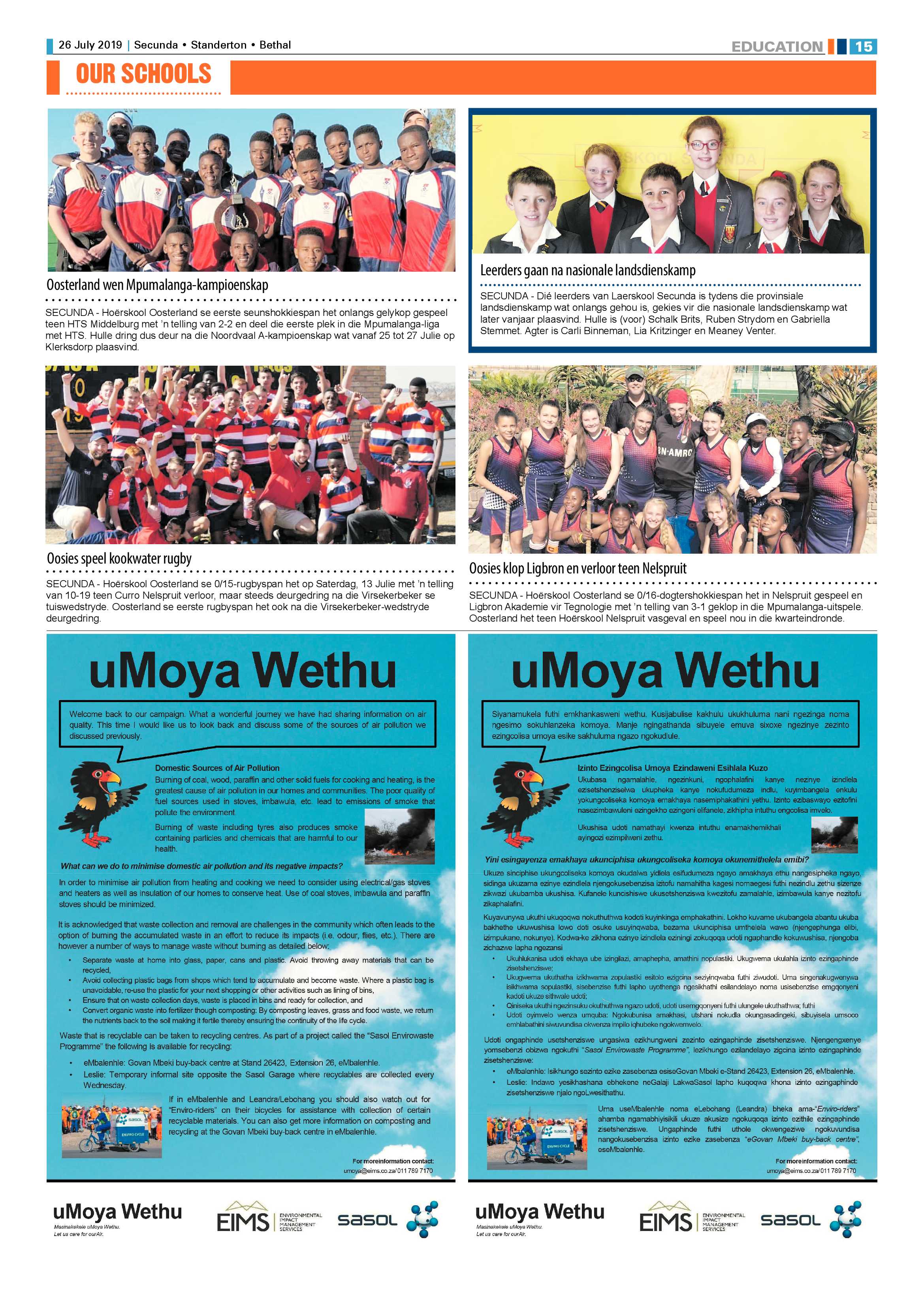 Standerton Advertiser 26 July 2019 page 19