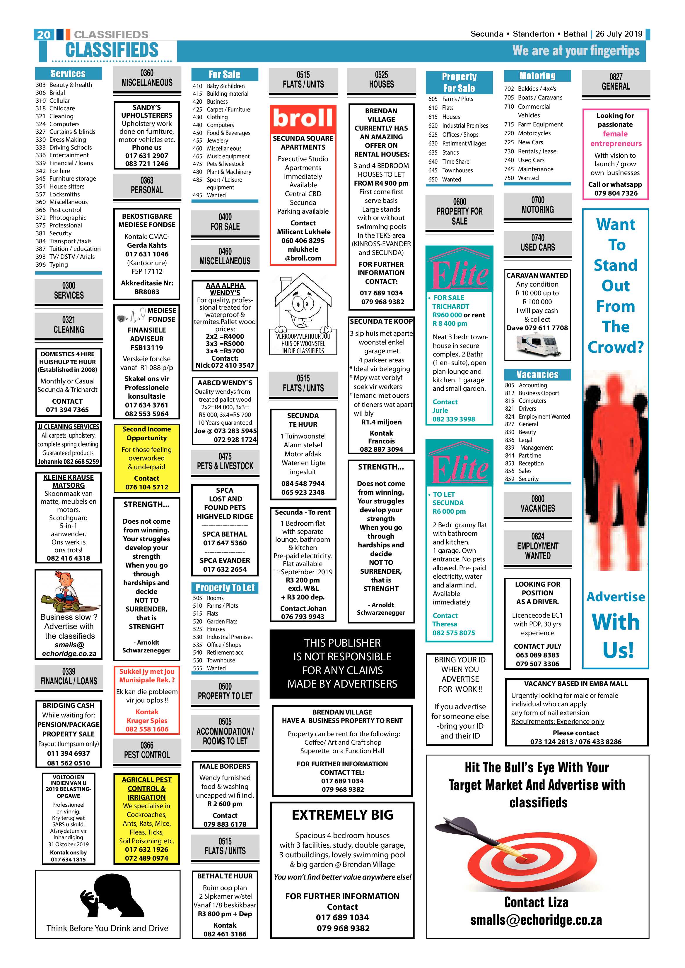 Standerton Advertiser 26 July 2019 page 24