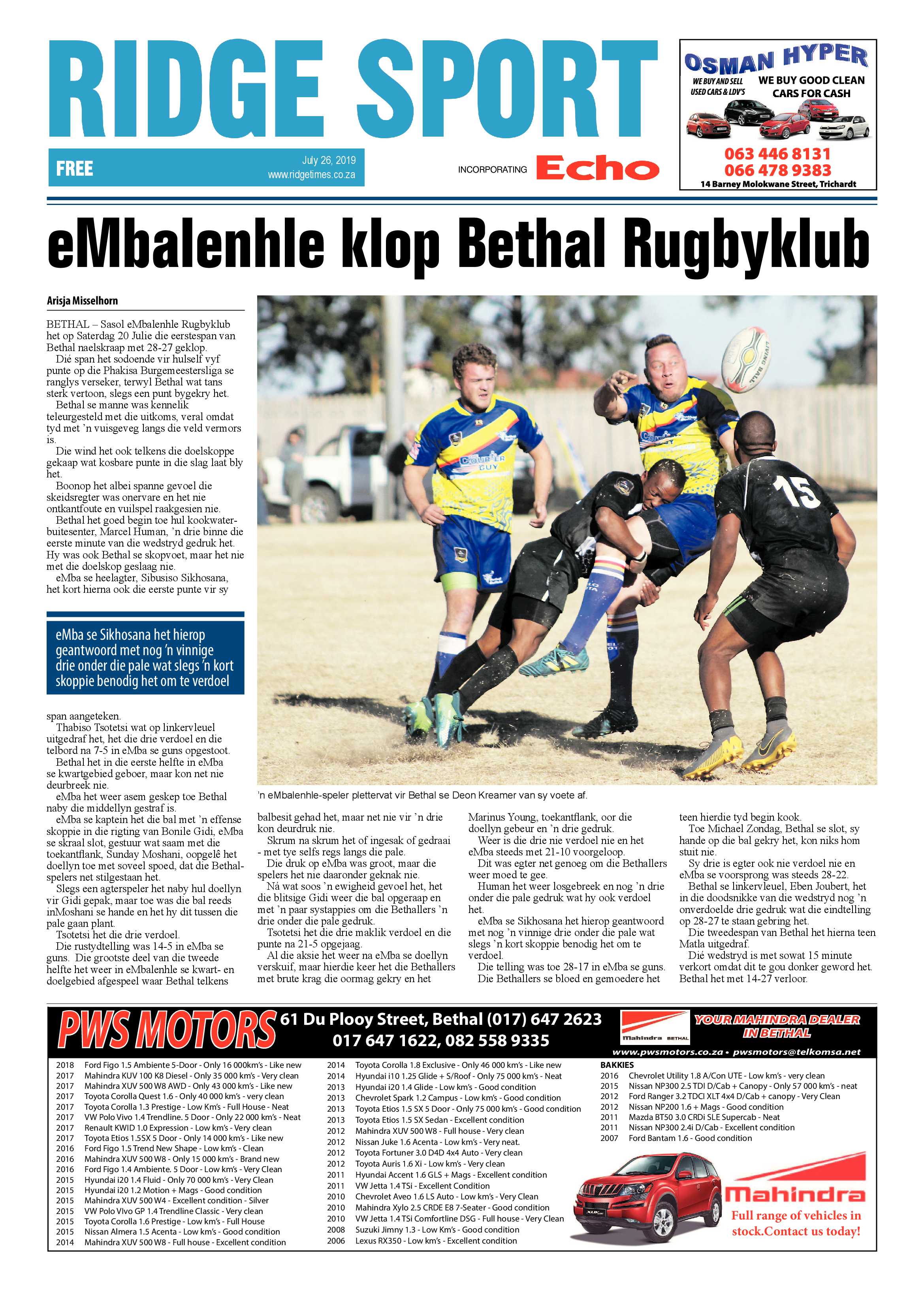 Standerton Advertiser 26 July 2019 page 28