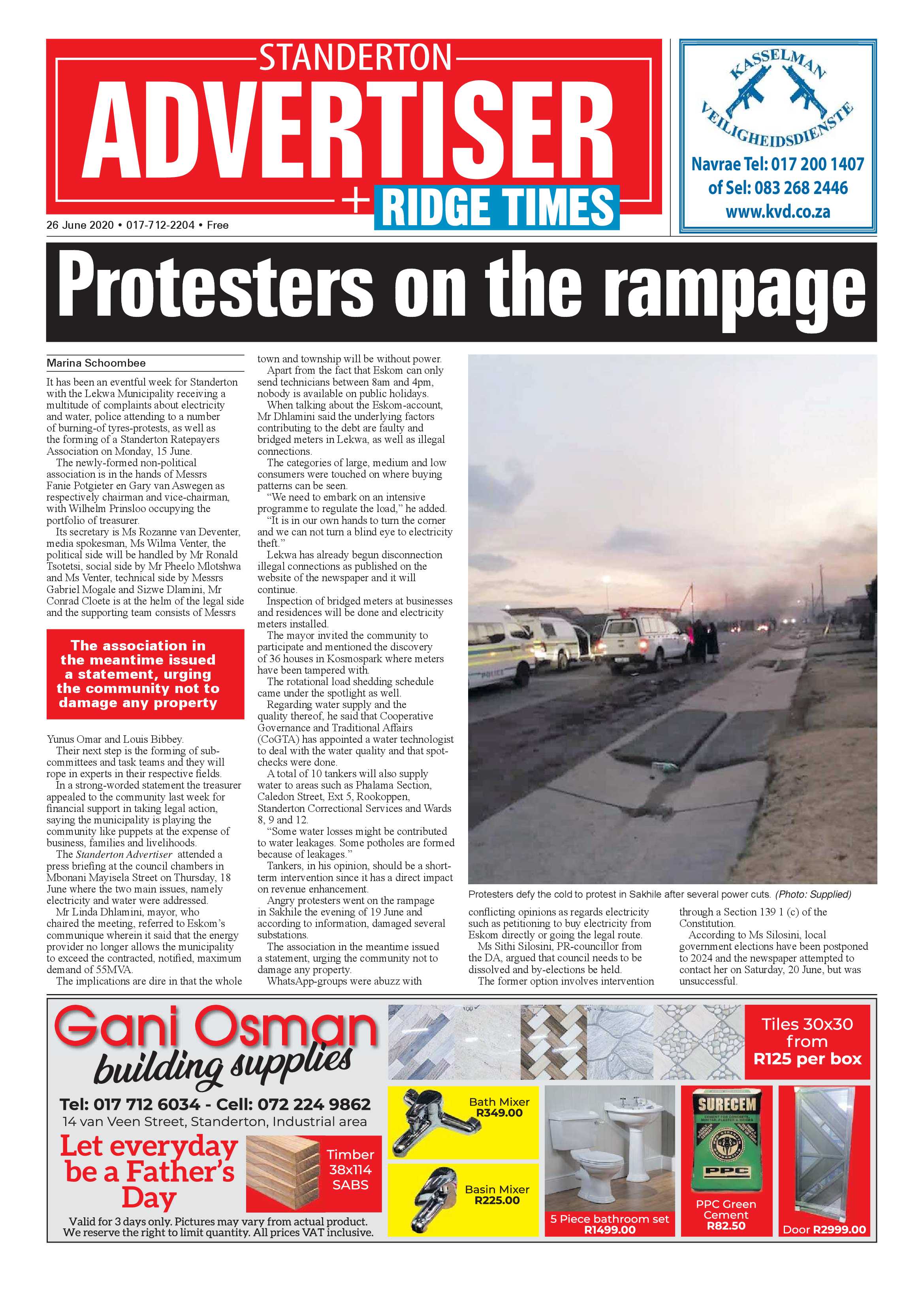 Standerton Advertiser 26 June 2020 page 1