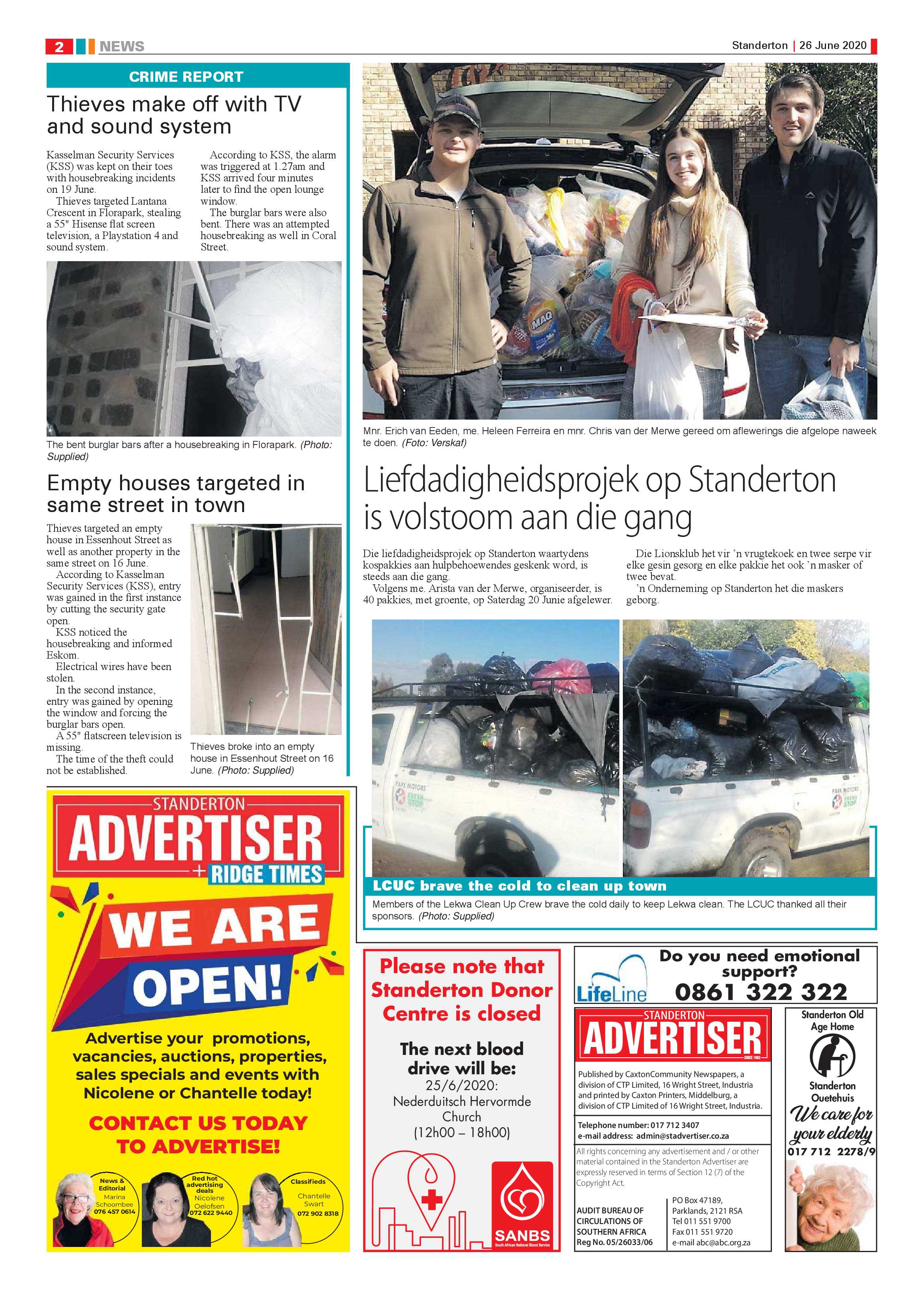 Standerton Advertiser 26 June 2020 page 2