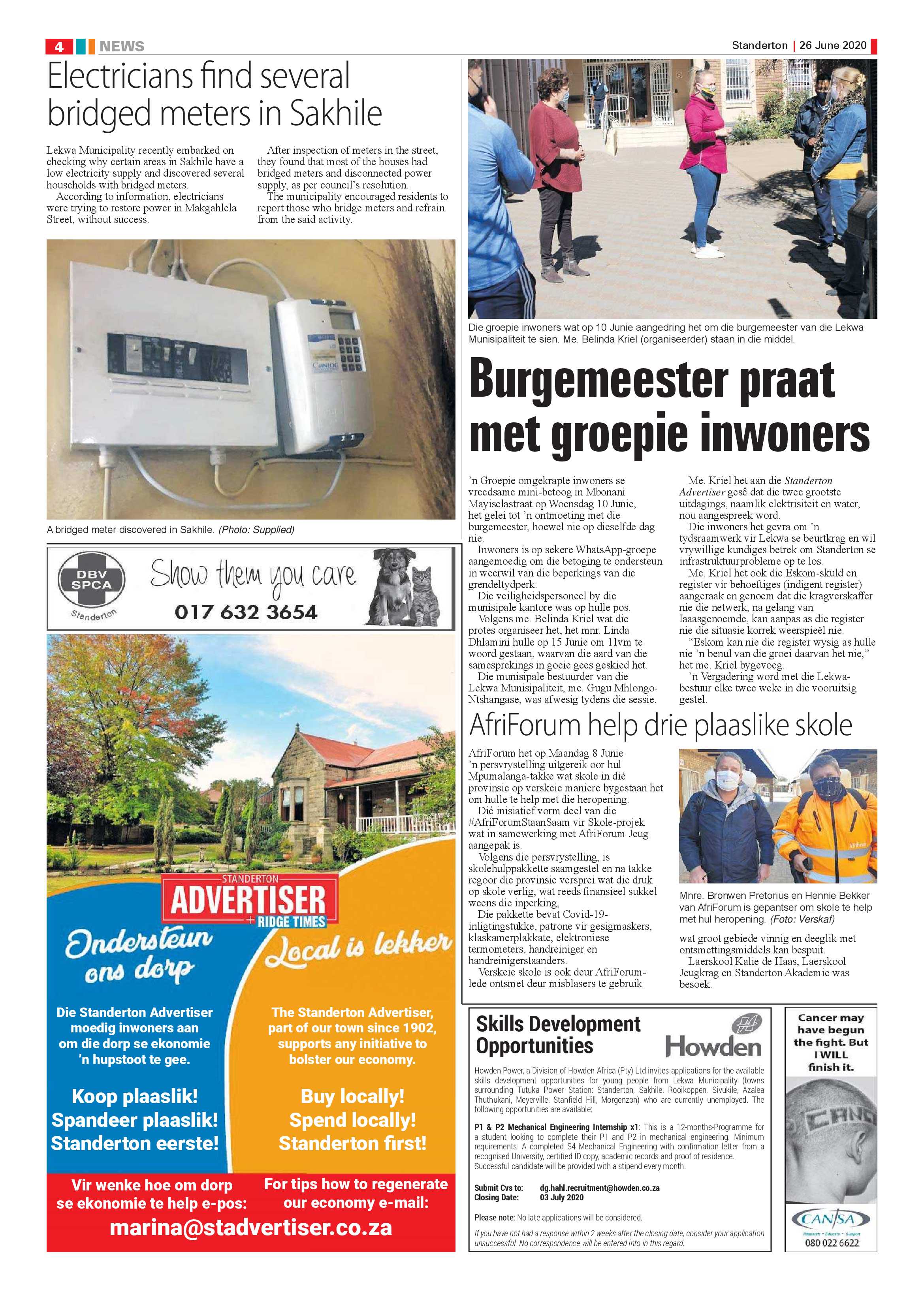 Standerton Advertiser 26 June 2020 page 4