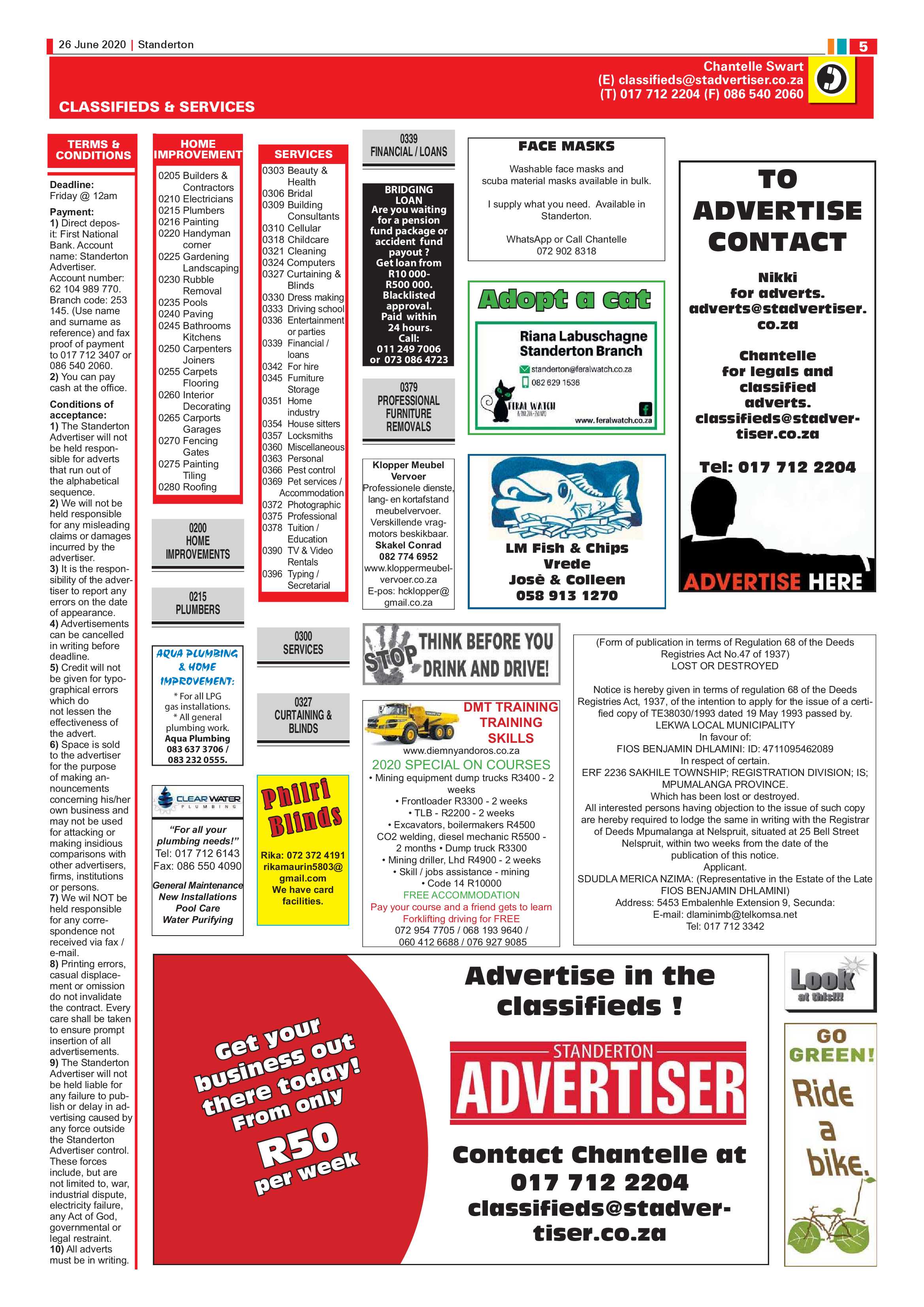 Standerton Advertiser 26 June 2020 page 5